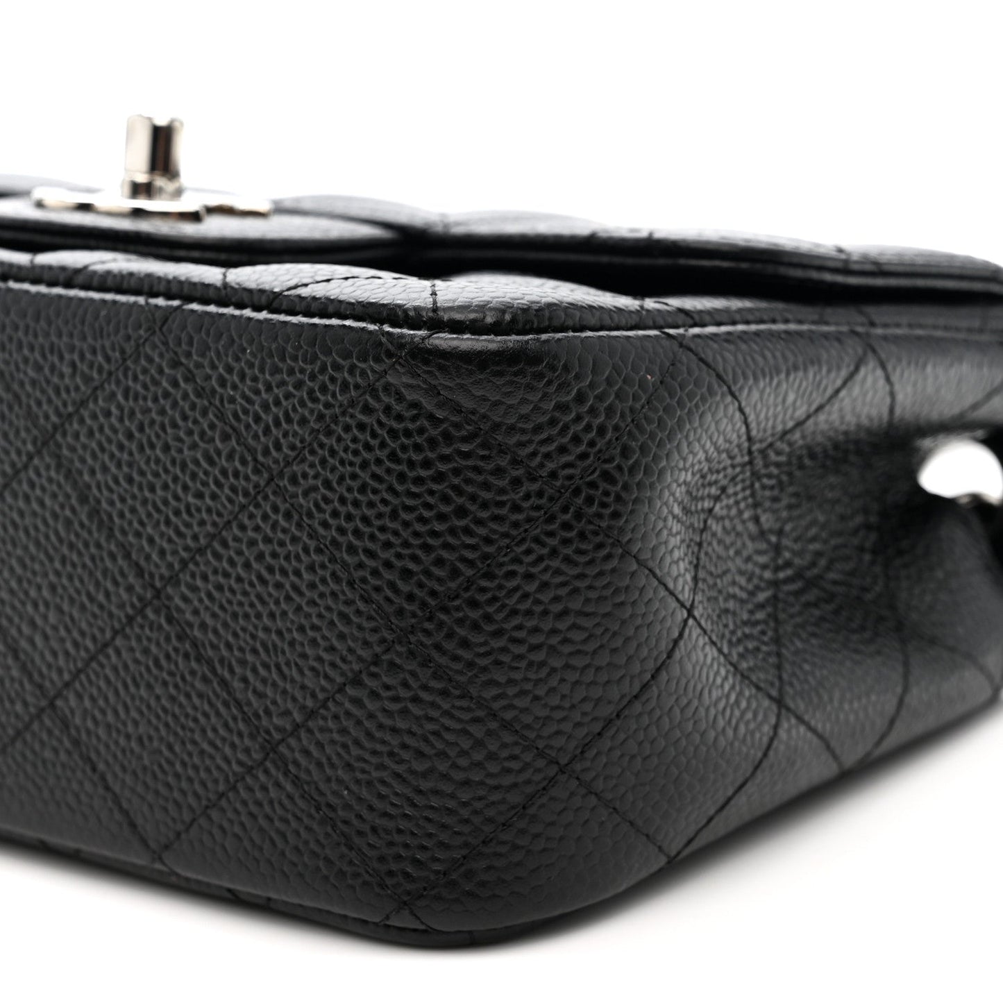 Caviar Quilted Mini Square Flap Black