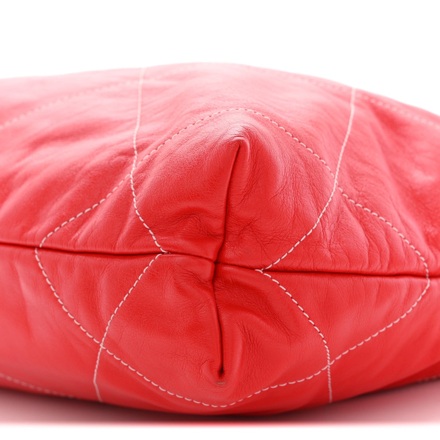 Shiny Calfskin Stitched Quilted Small Chanel 22 Red