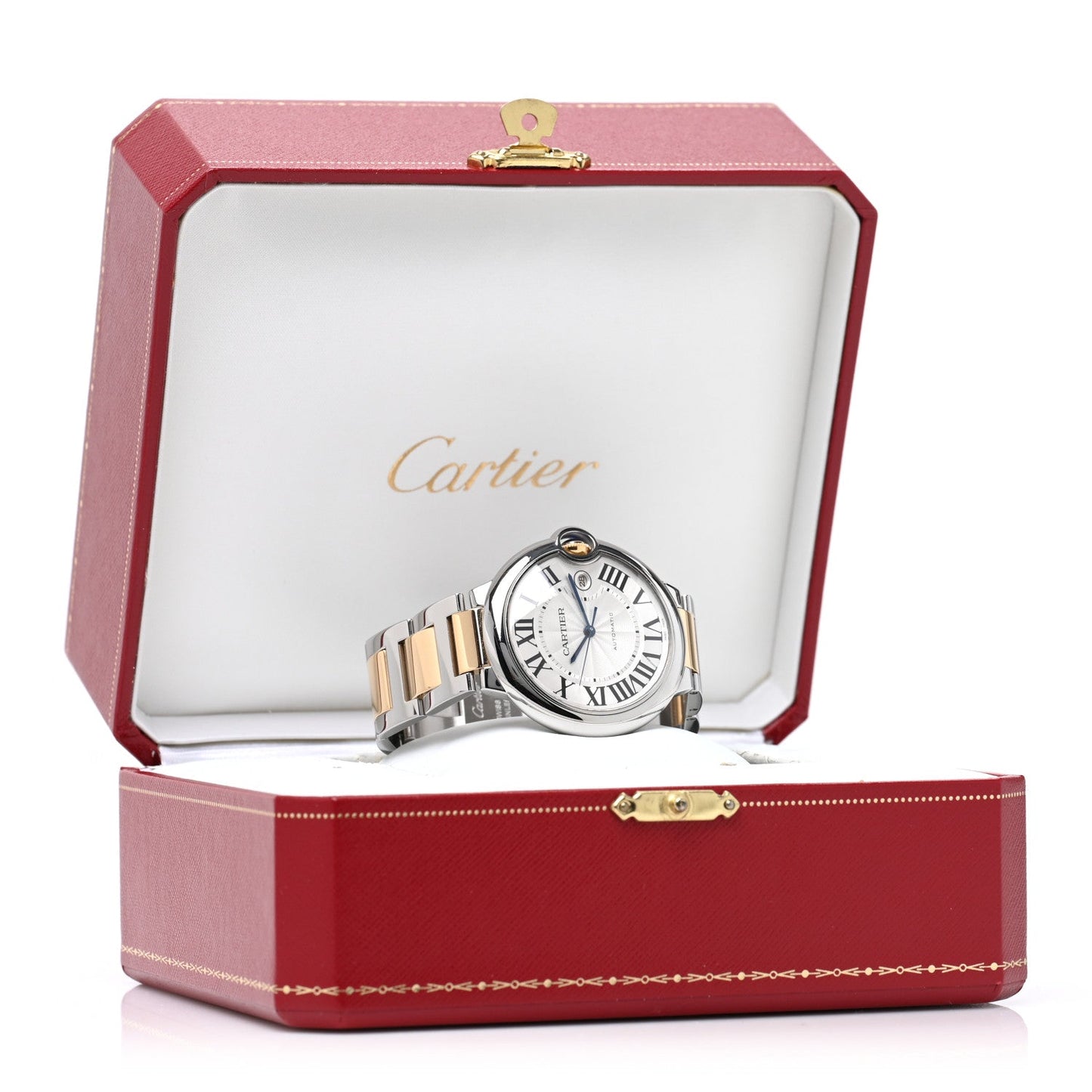 Stainless Steel 18K Yellow Gold 42mm Ballon Bleu De Cartier Automatic Watch