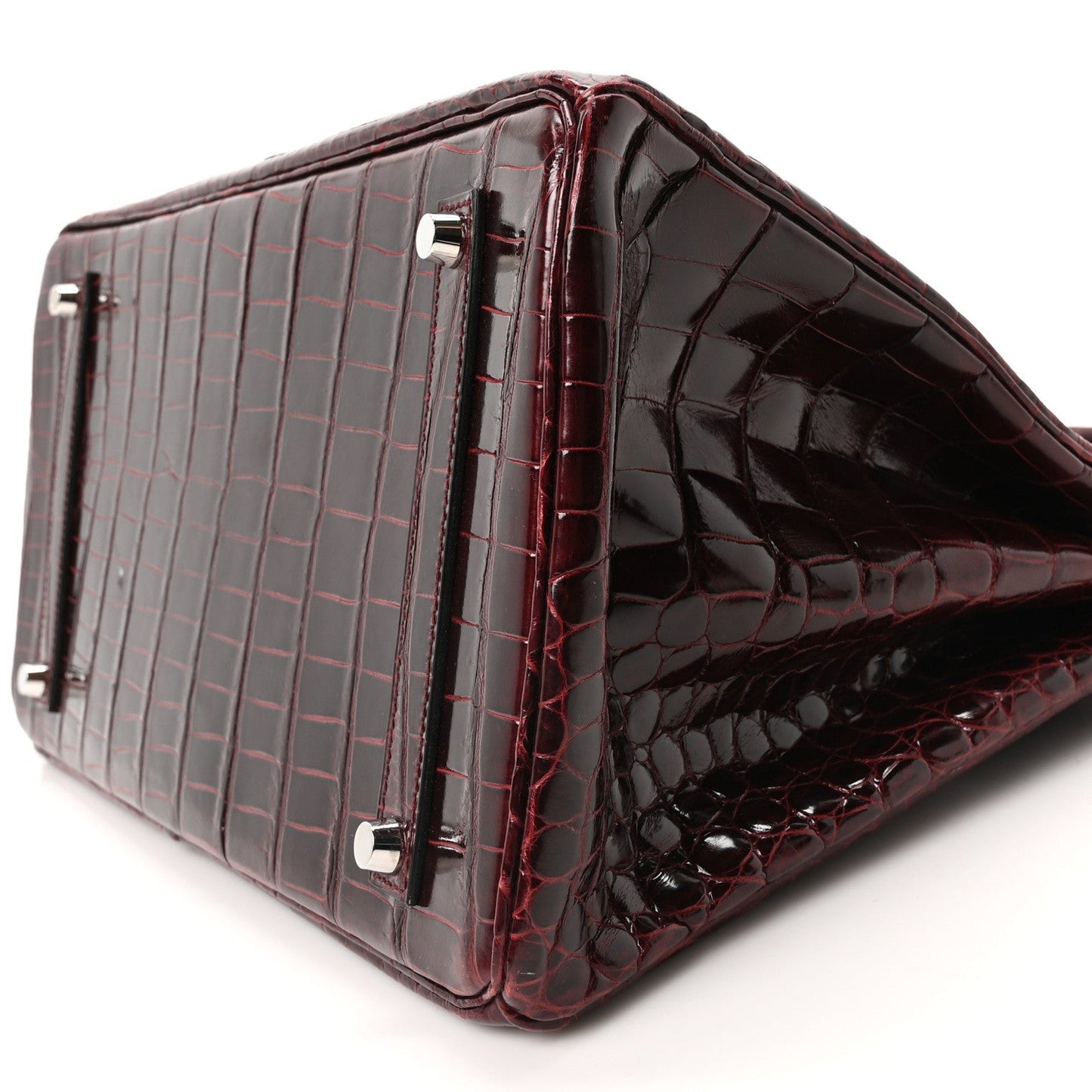 Shiny Porosus Crocodile Birkin 35 Bourgogne