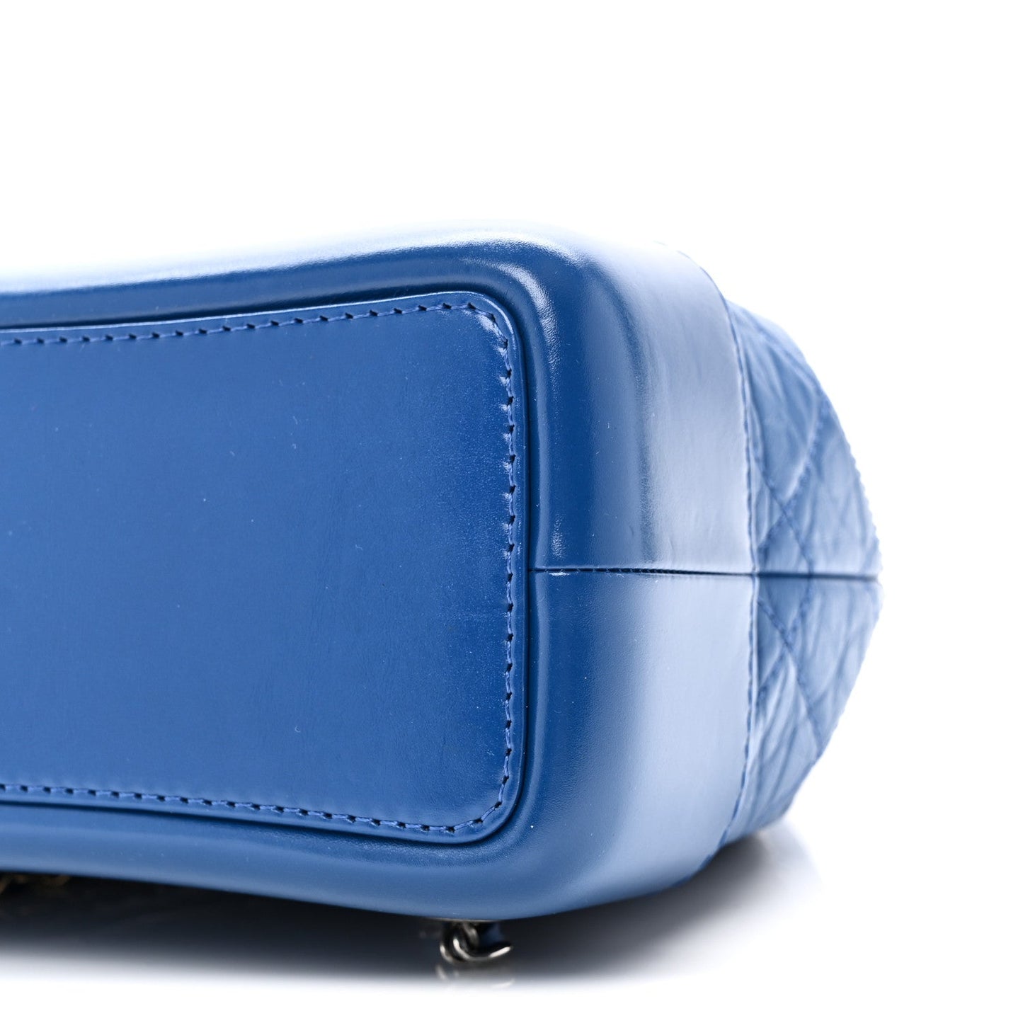 Aged Calfskin Quilted Small Gabrielle Backpack Blue