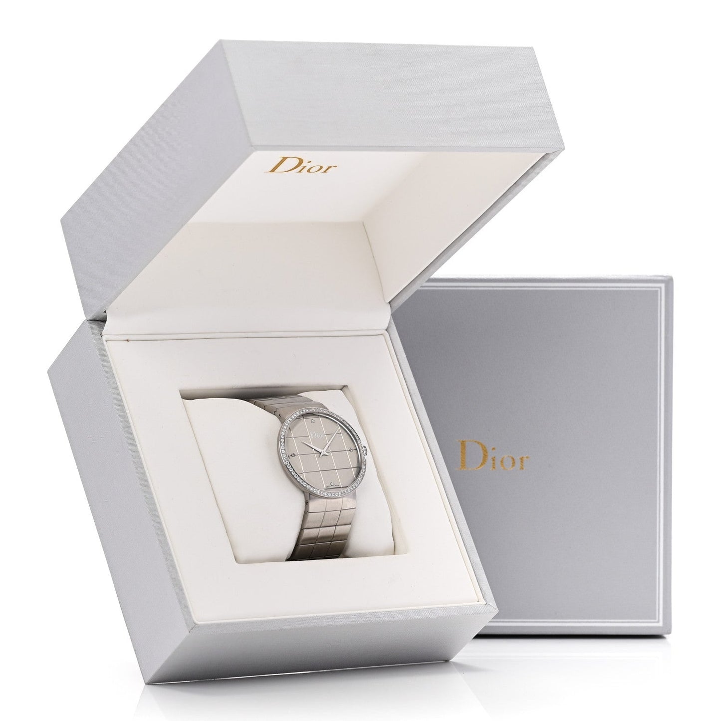 Stainless Steel Diamond Bezel 38mm La D De Dior Quartz Watch