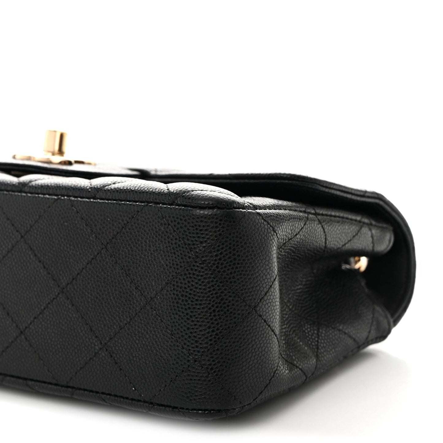 Caviar Quilted Mini Rectangular Flap Black