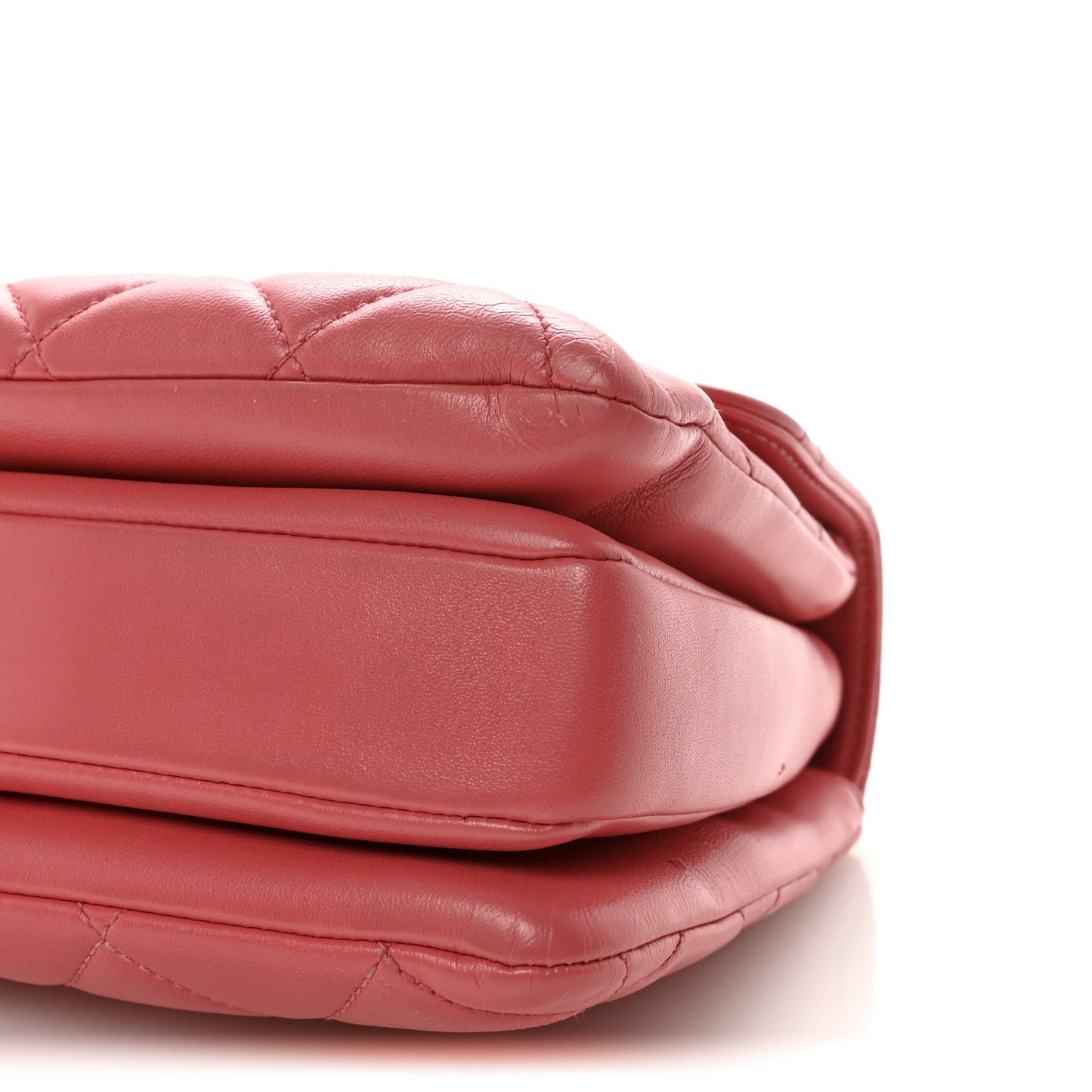 Lambskin Quilted Small Trendy CC Flap Dual Handle Bag Dark Pink