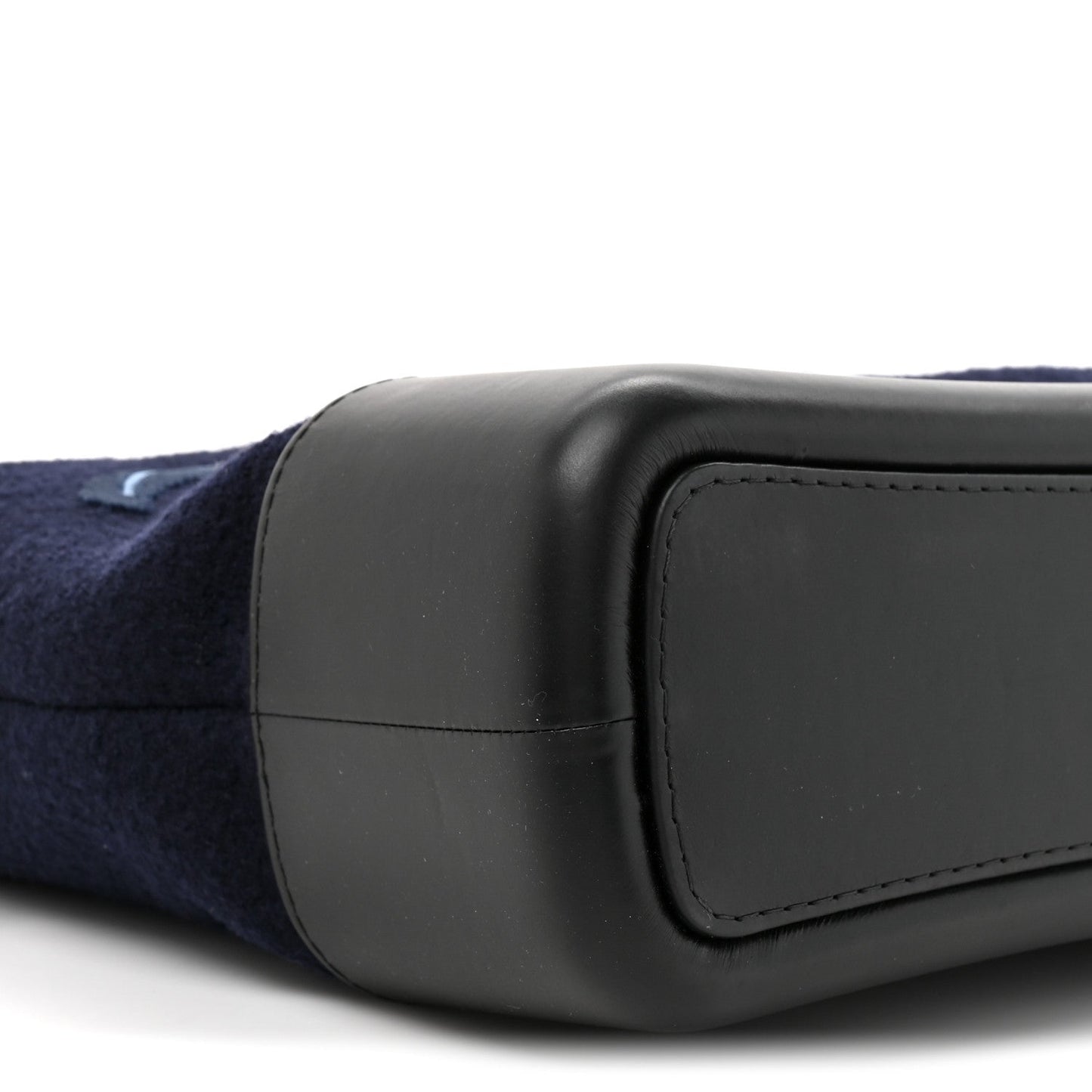 Calfskin Wool Embroidered Paris Hamburg Medium Gabrielle Hobo Dark Navy Blue