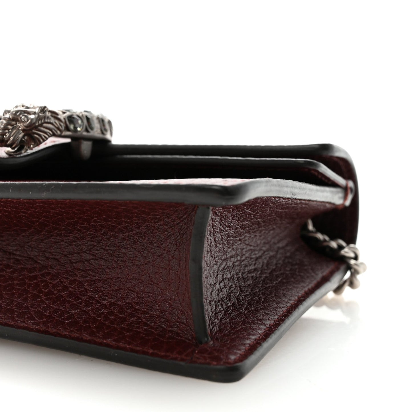 Dollar Calfskin Crystal Super Mini Dionysus Shoulder Bag Vintage Bordeaux Black Diamond