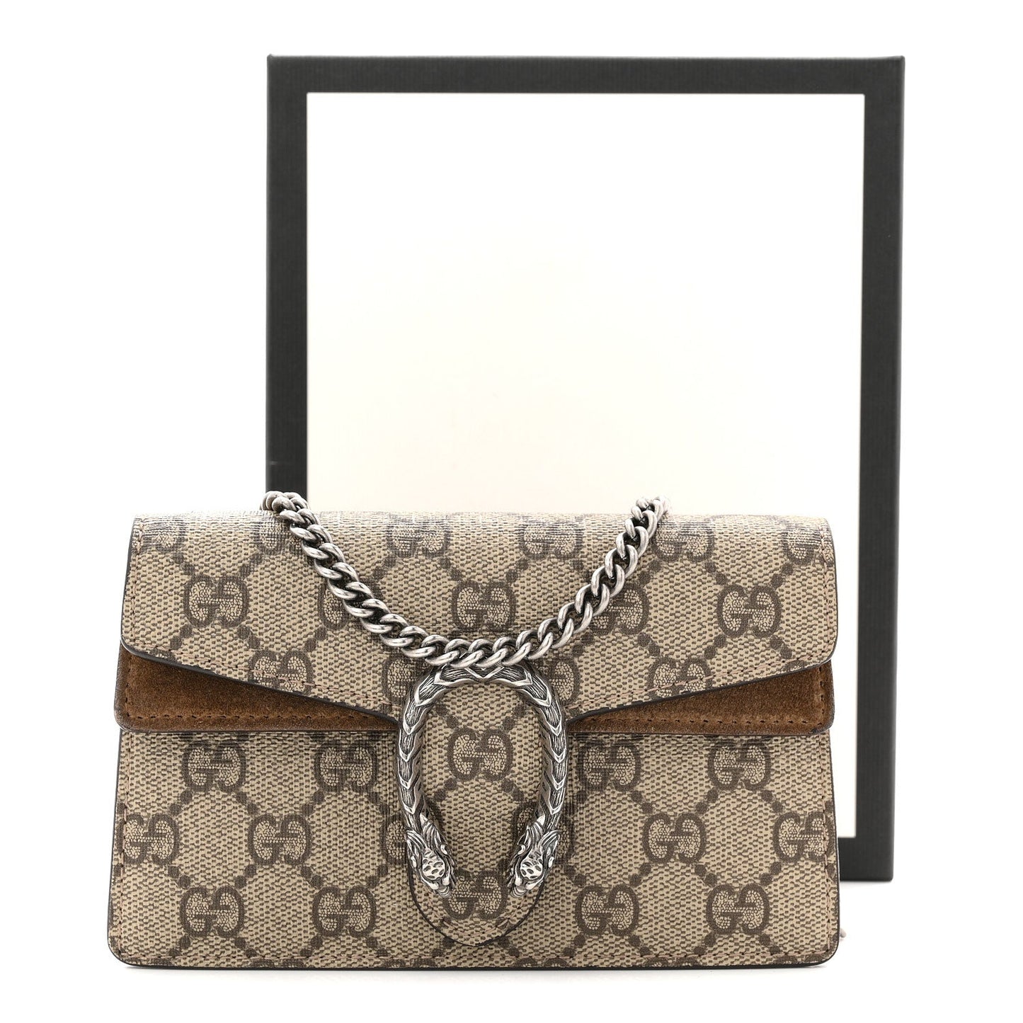 GG Supreme Monogram Super Mini Dionysus Shoulder Bag Taupe