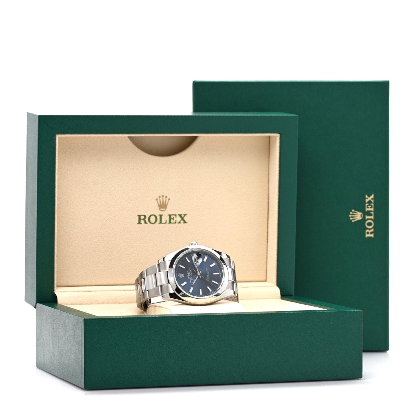 Stainless Steel 41mm Oyster Perpetual Datejust Watch Blue 126300
