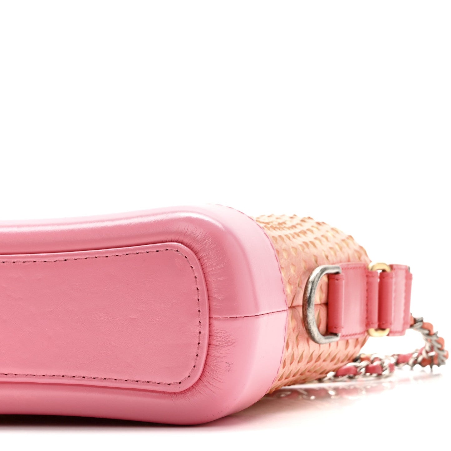 Snakeskin Small Gabrielle Hobo Pink