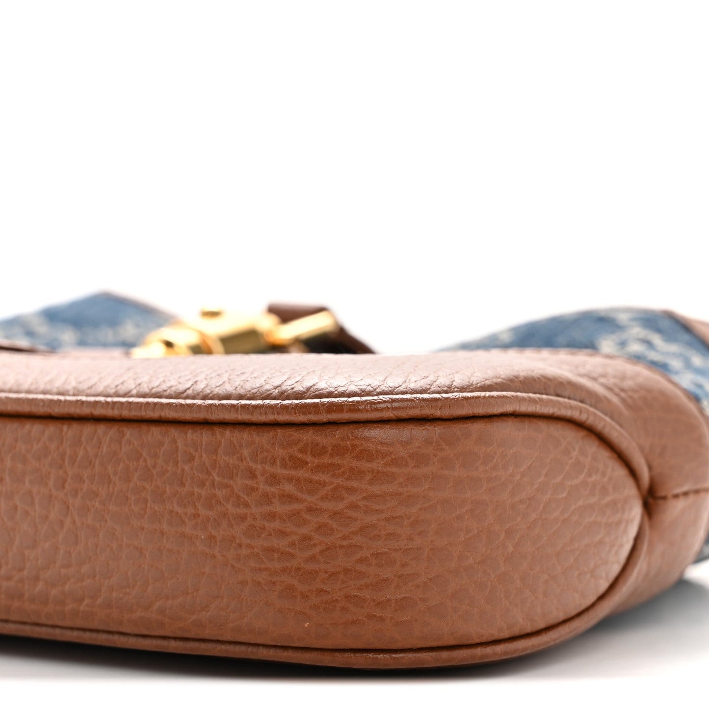 New Denim GG Monogram Calfskin Mini Jackie 1961 Hobo Blue Tea Cuir