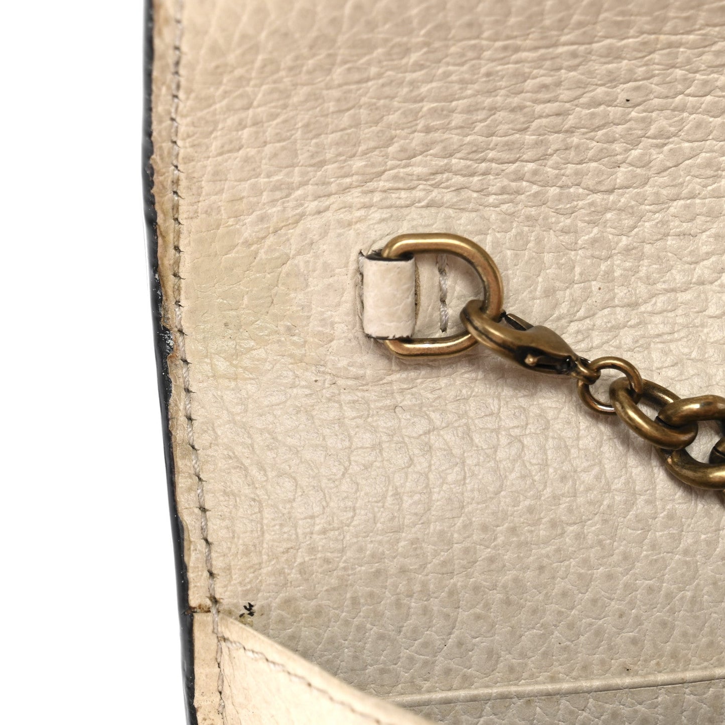 Calfskin Garden Dionysus Chain Wallet Off White