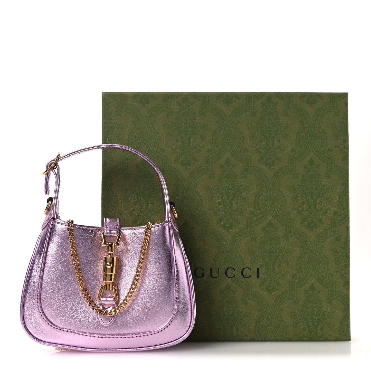 Laminated Nappa Nano Jackie 1961 Hobo Metallic Pink