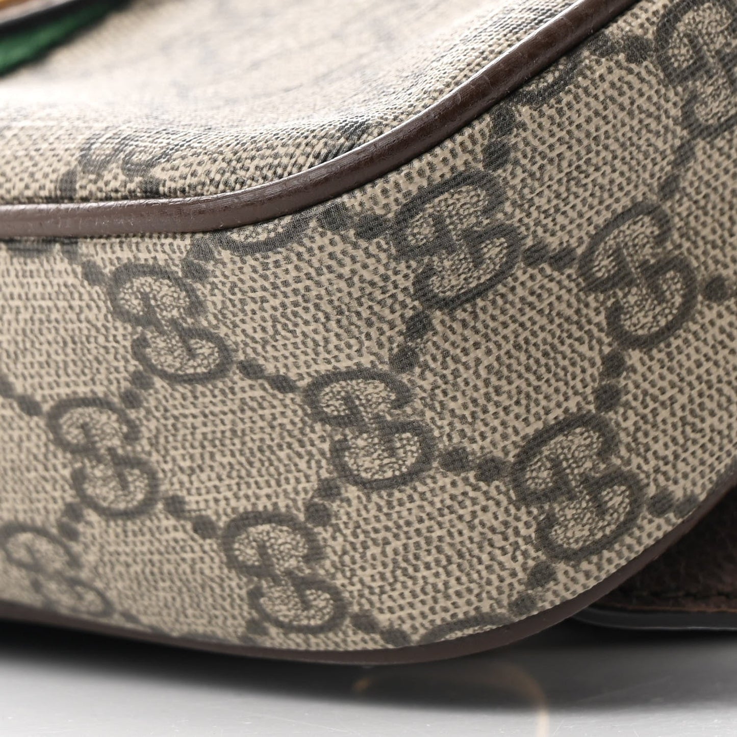 Soft GG Supreme Monogram Medium Ophidia Belt Bag Dark Brown