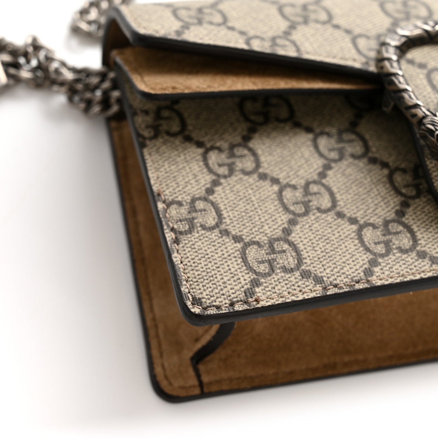 GG Supreme Monogram Super Mini Dionysus Shoulder Bag Taupe