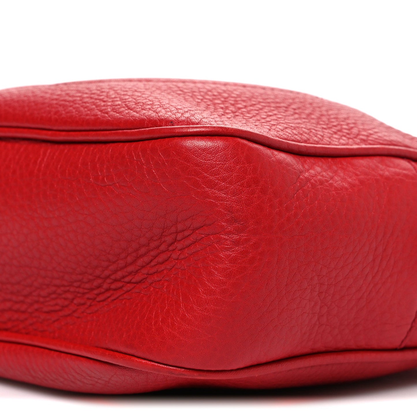 Pebbled Calfskin Small Soho Disco Bag Vibrant Red