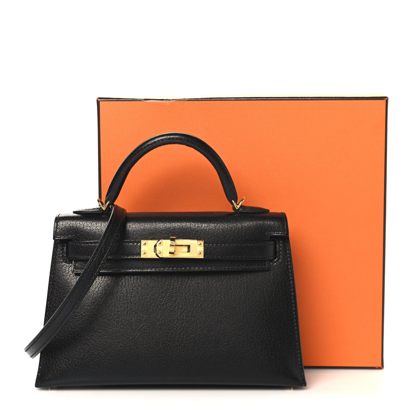 Chevre Chamkila Mini Kelly Sellier 20 Black
