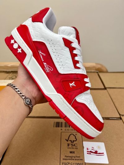 Louis Vuitton LV ¡¯54¡¯ Trainer Red White Sneaker