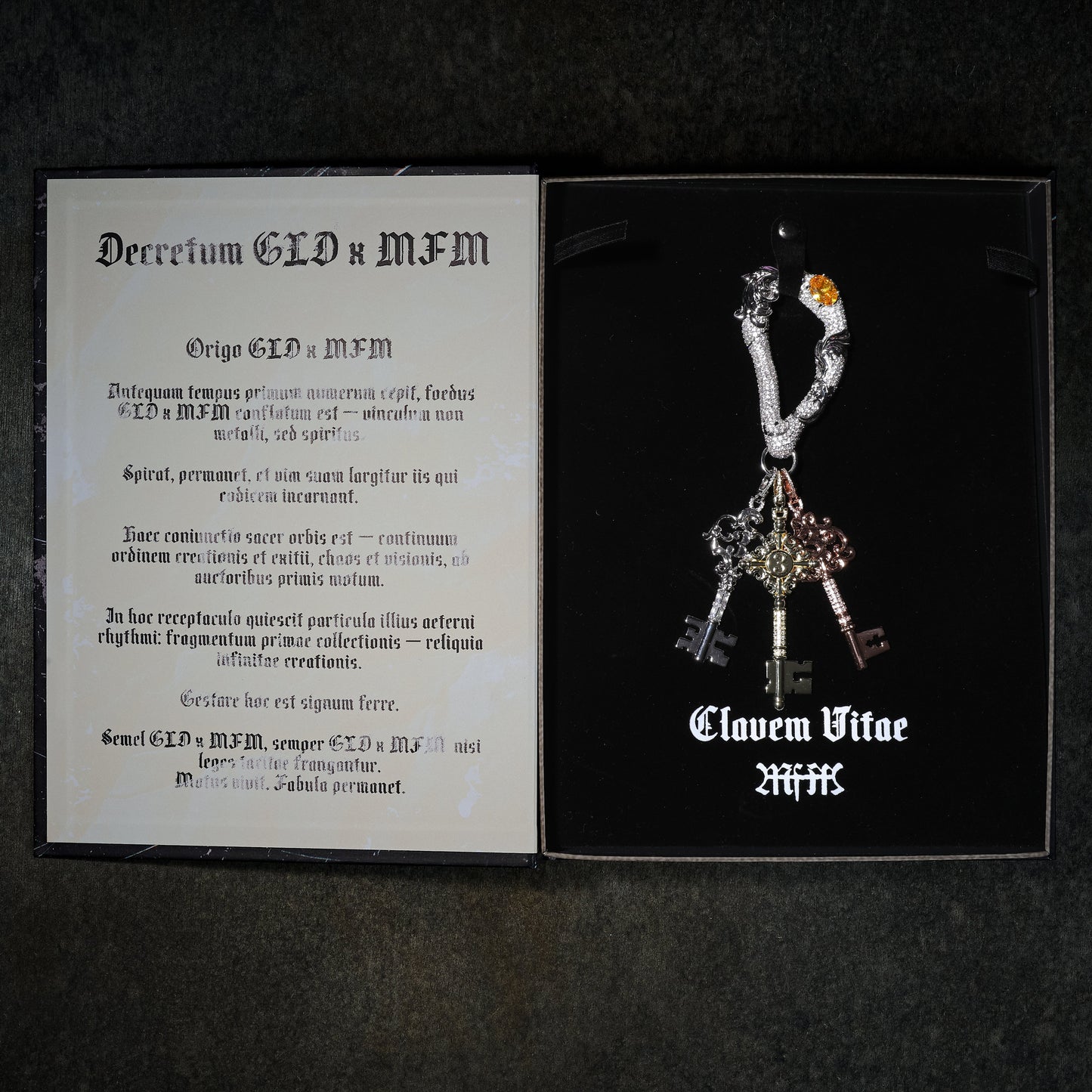 GLD X Bloody Osiris Iced Carabiner in White Gold