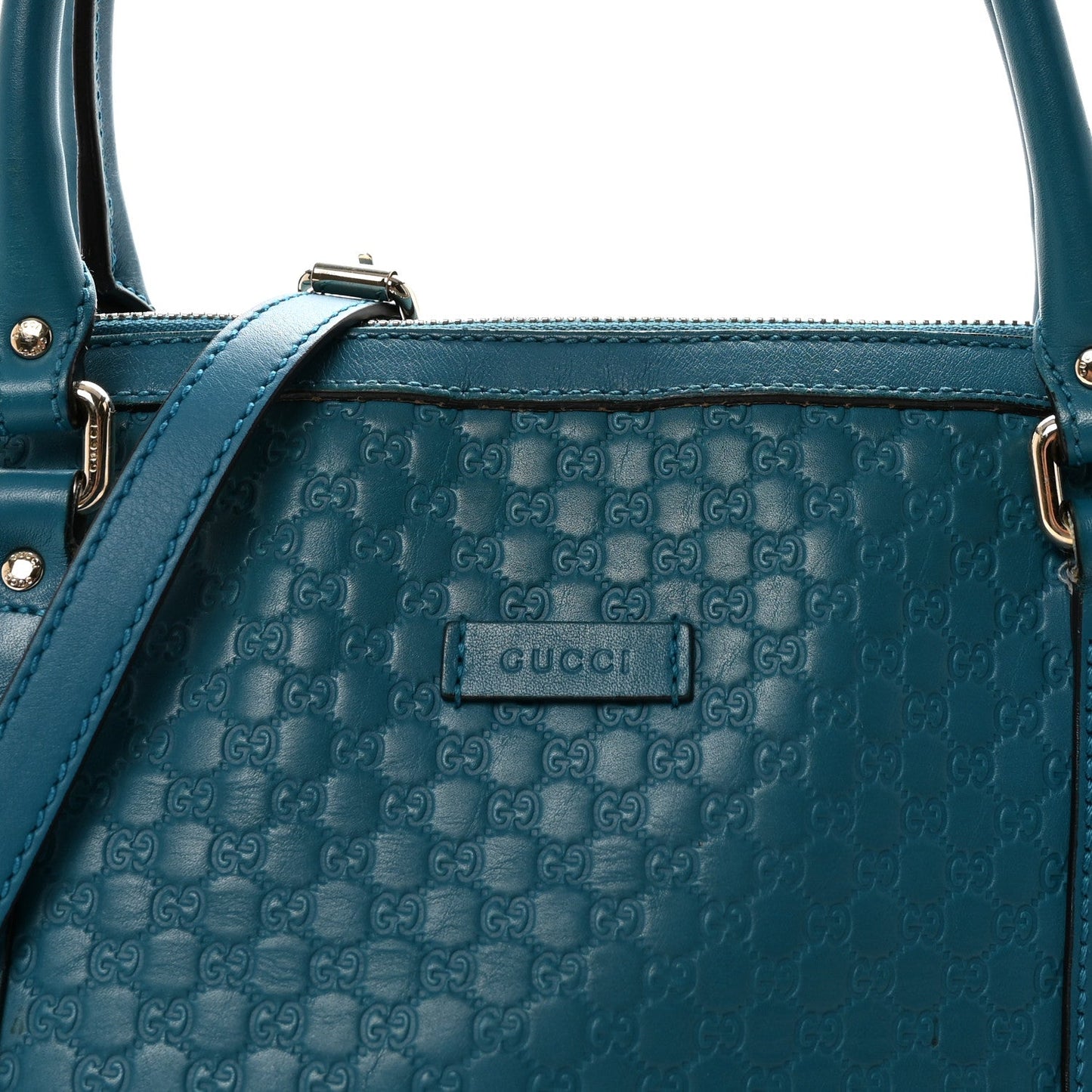 Soft Microguccissima Dome Satchel Deep Cobalt