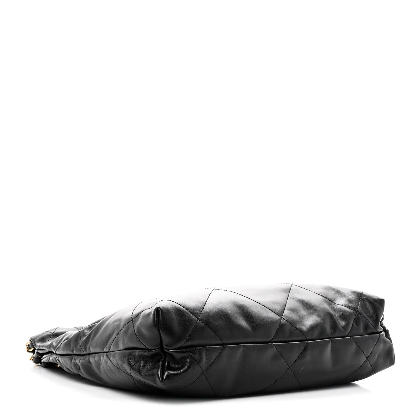 Shiny Calfskin Quilted Small Chanel 22 Black