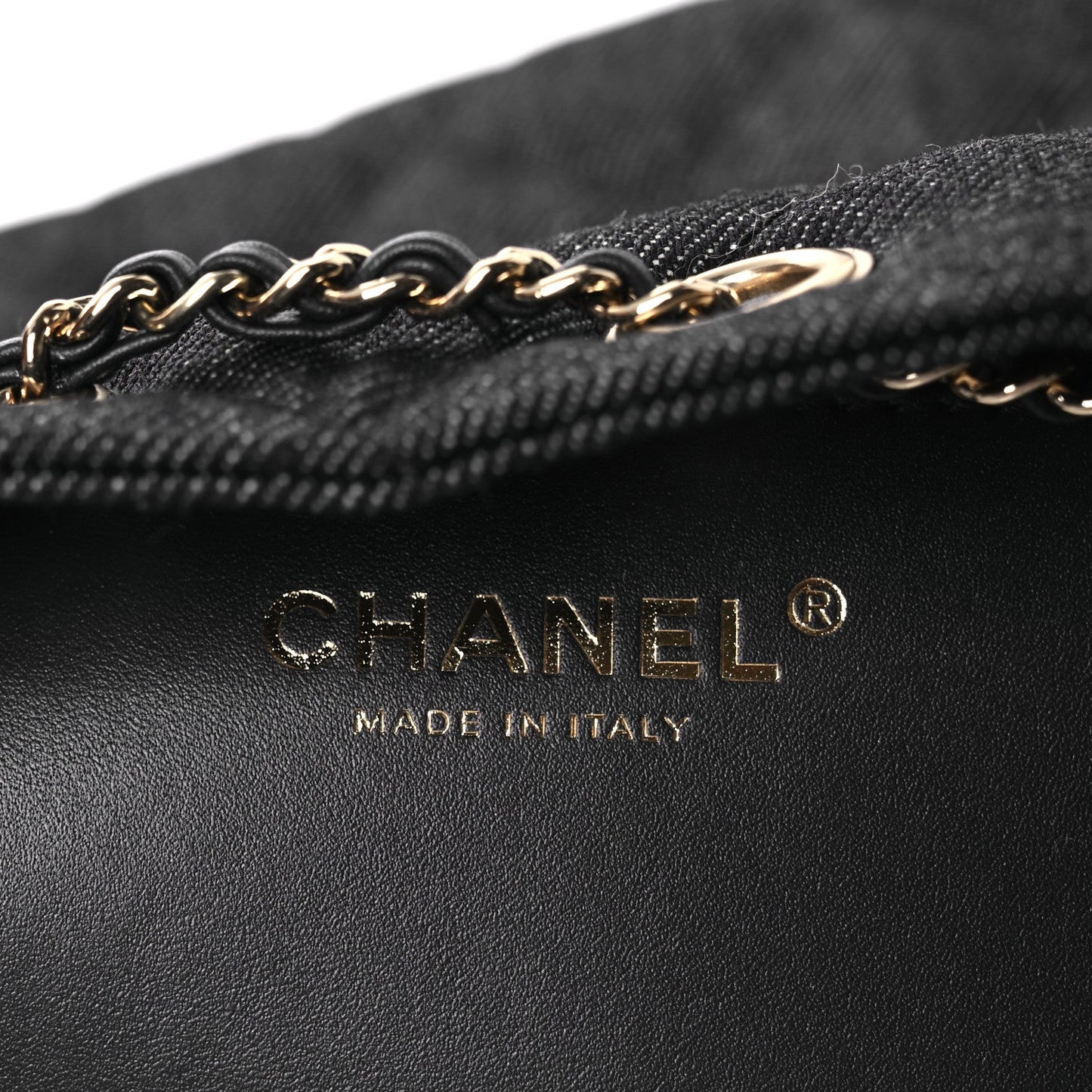 Denim Quilted Mini Chanel 25 Handbag Dark Blue