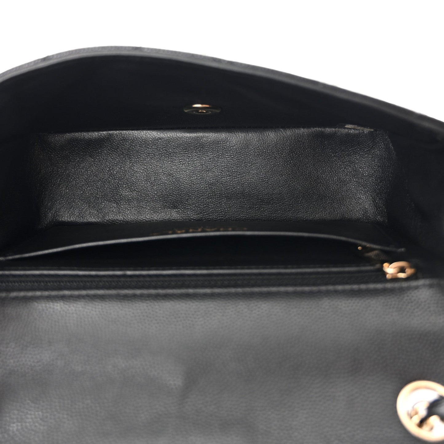 Caviar Quilted Mini Rectangular Flap Black