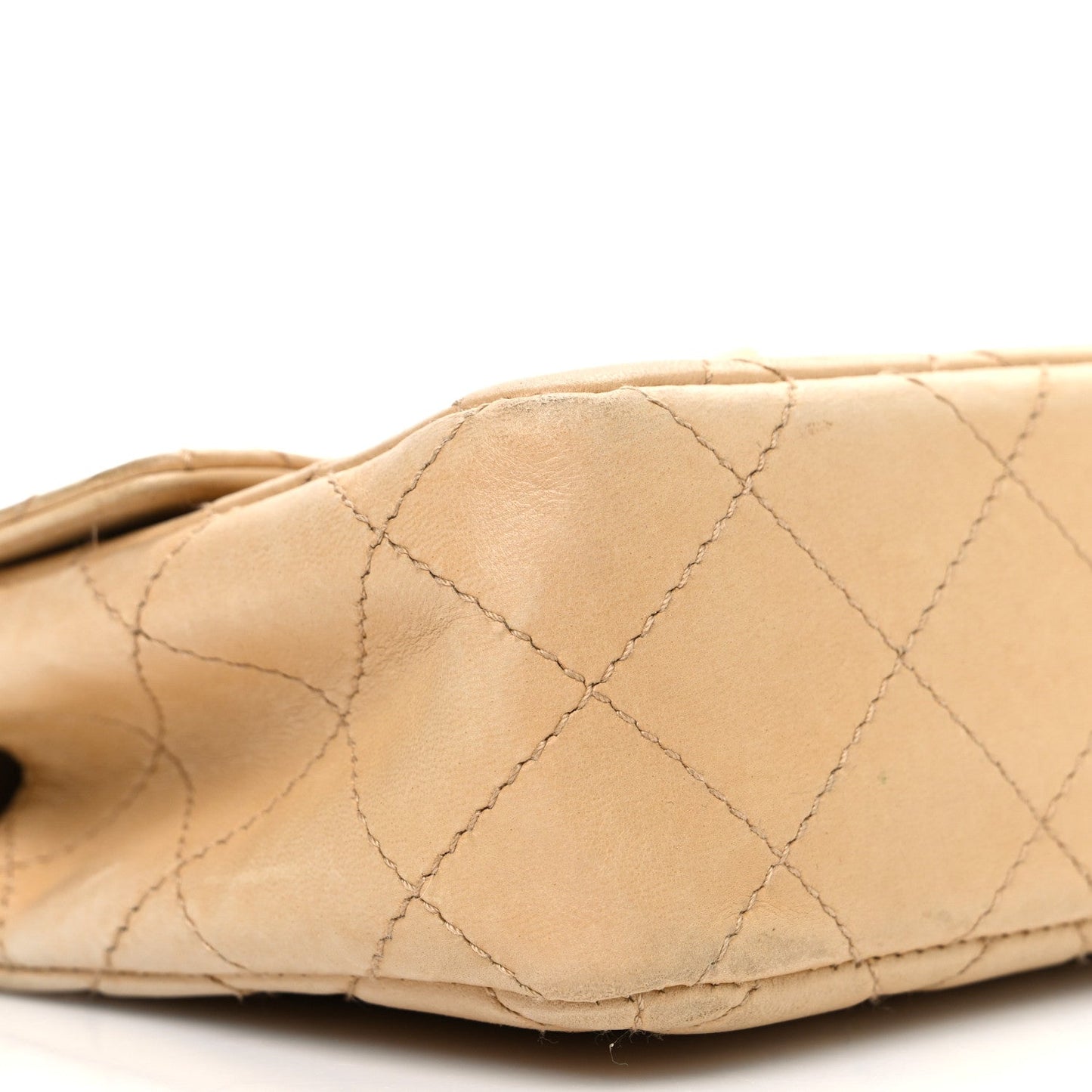 Lambskin Quilted Bekko Resin Mini Square Flap Beige