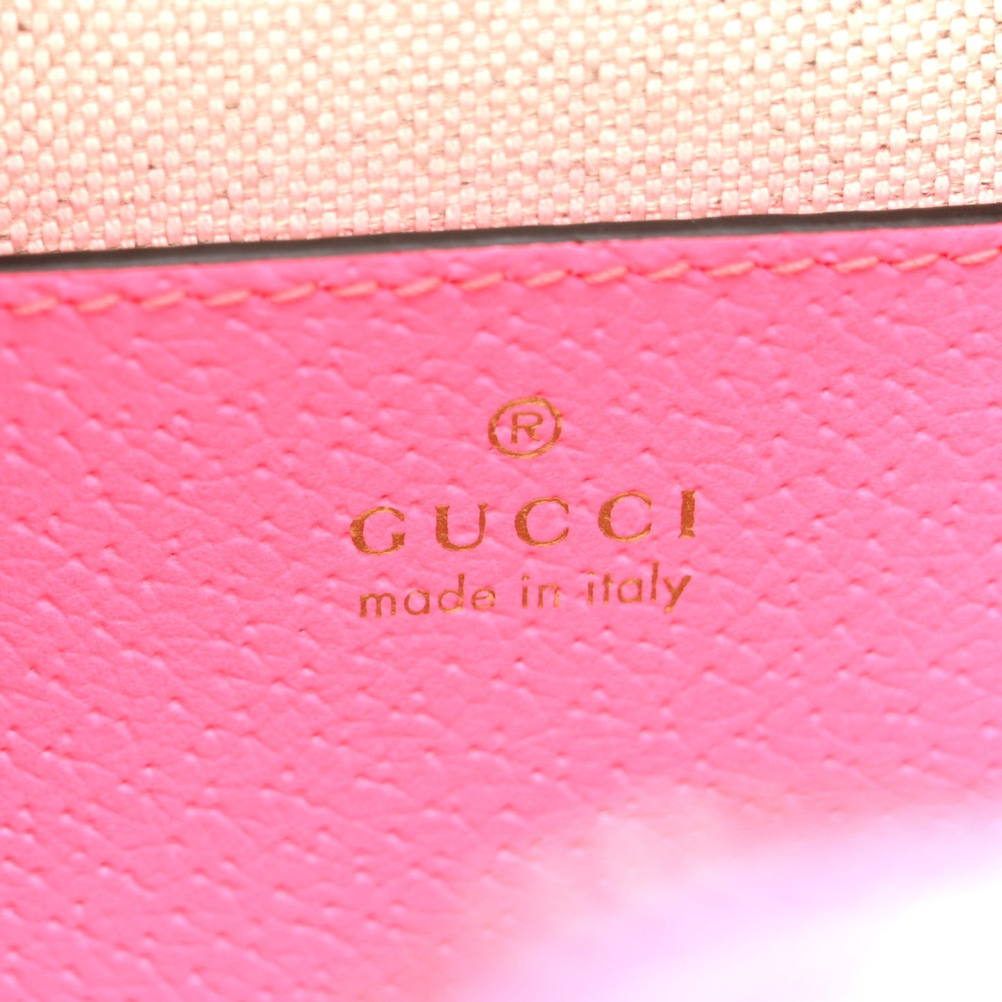 GG Supreme Monogram Textured Dollar Calfskin Web Ophidia Small Crossbody Bag Beige Ebony Fuchsia