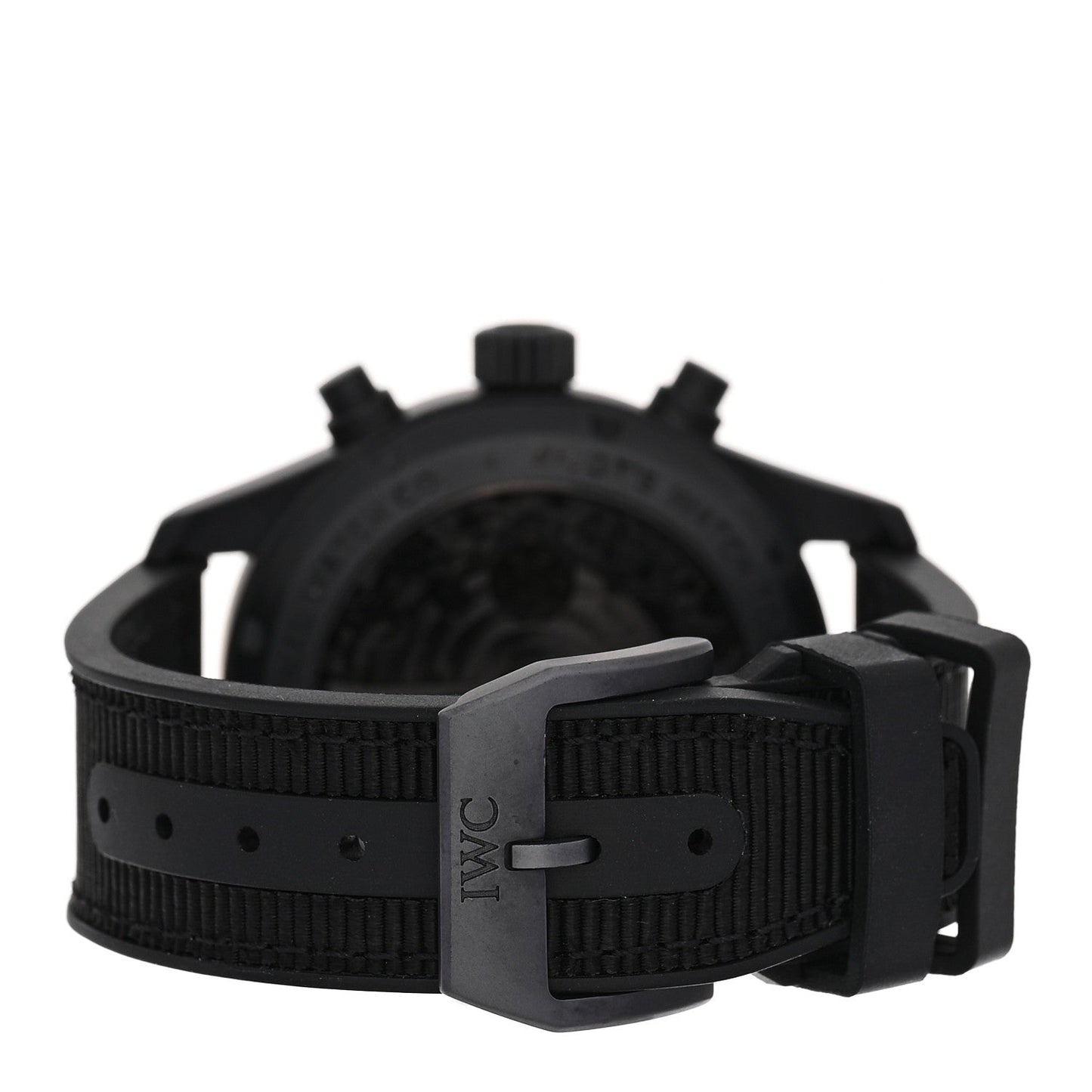 Ceramic Titanium Textile 41mm Pilot Top Gun Chronograph Automatic Watch Black IW388106