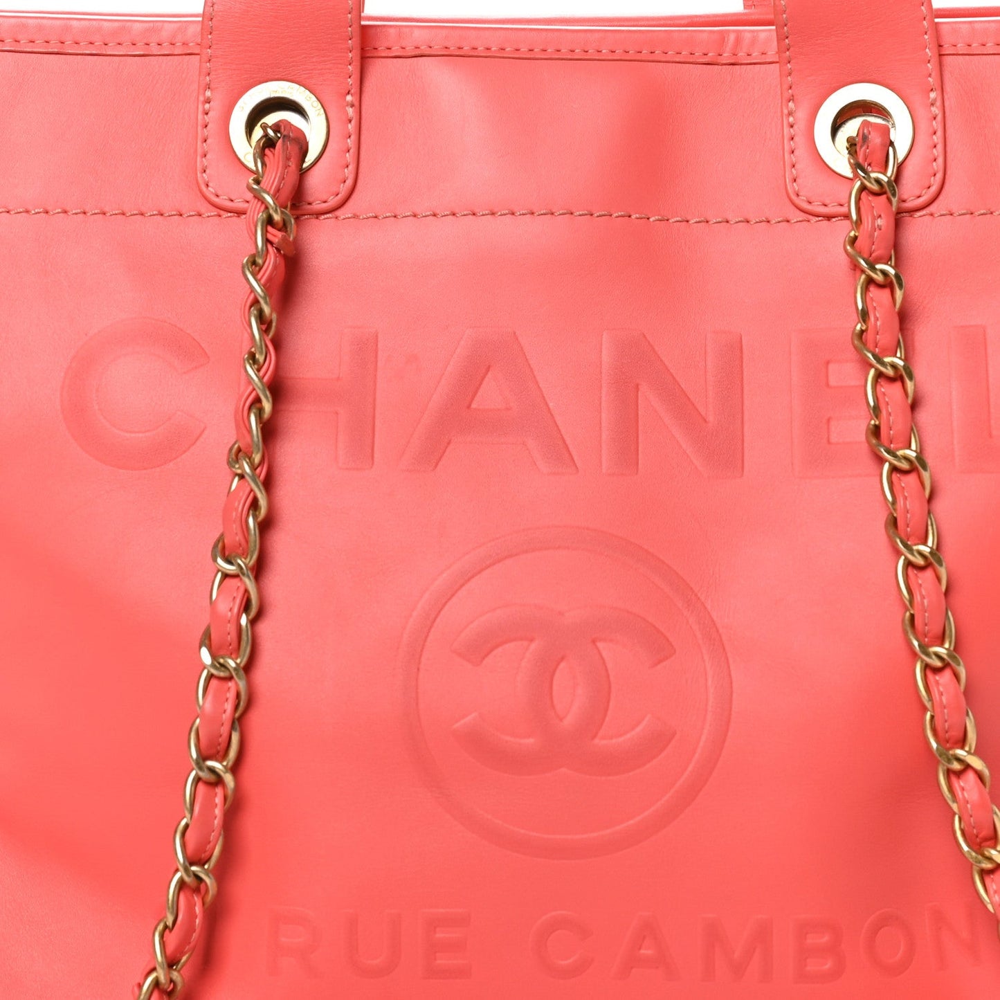 Calfskin Medium Deauville Tote Pink