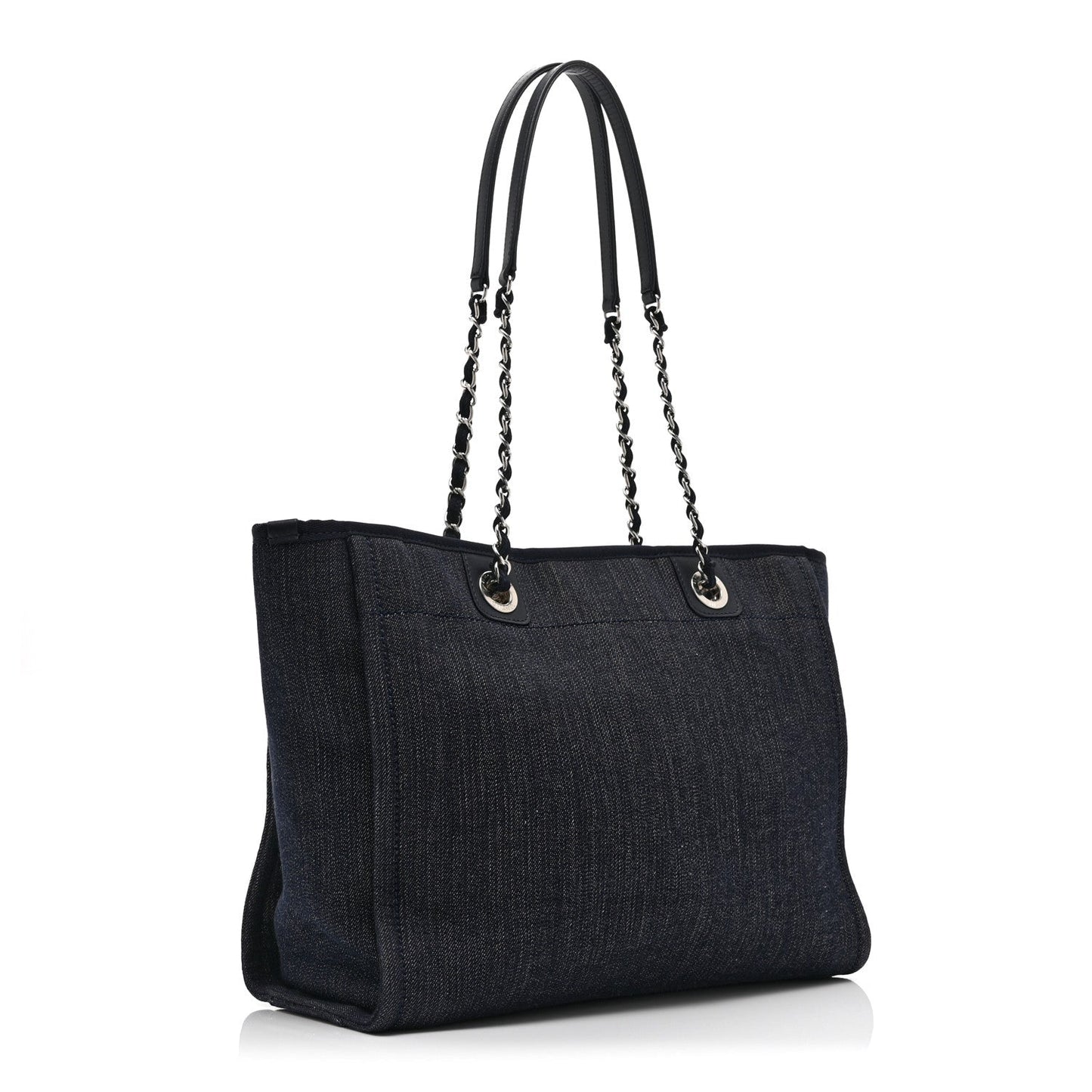 Denim Small Deauville Tote Blue Orange