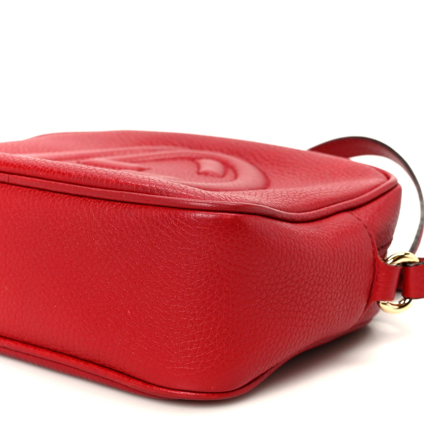 Pebbled Calfskin Small Soho Disco Bag Tabasco Red