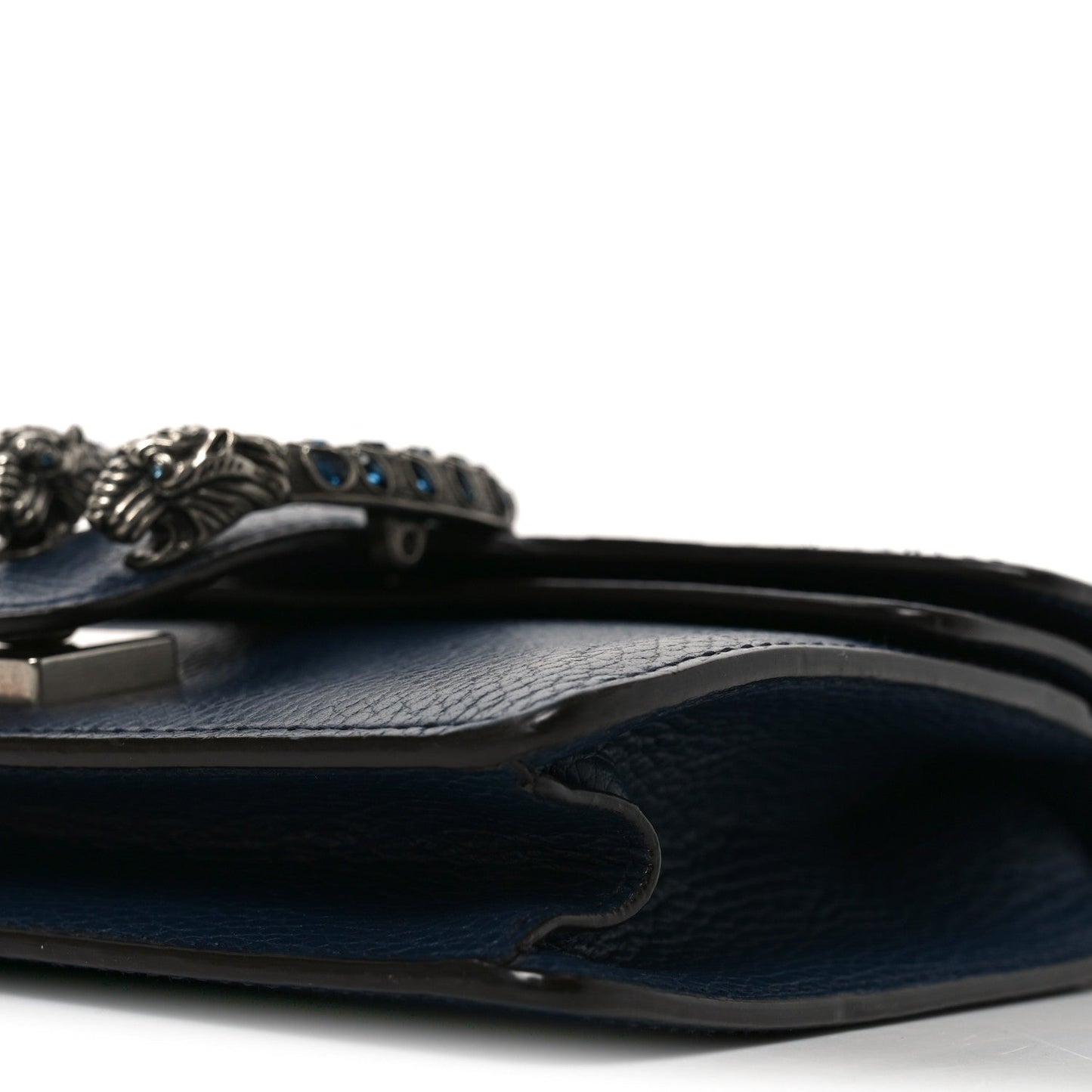 Dollar Calfskin Crystal Mini Dionysus Shoulder Bag Blue Agata Montana Sapphire