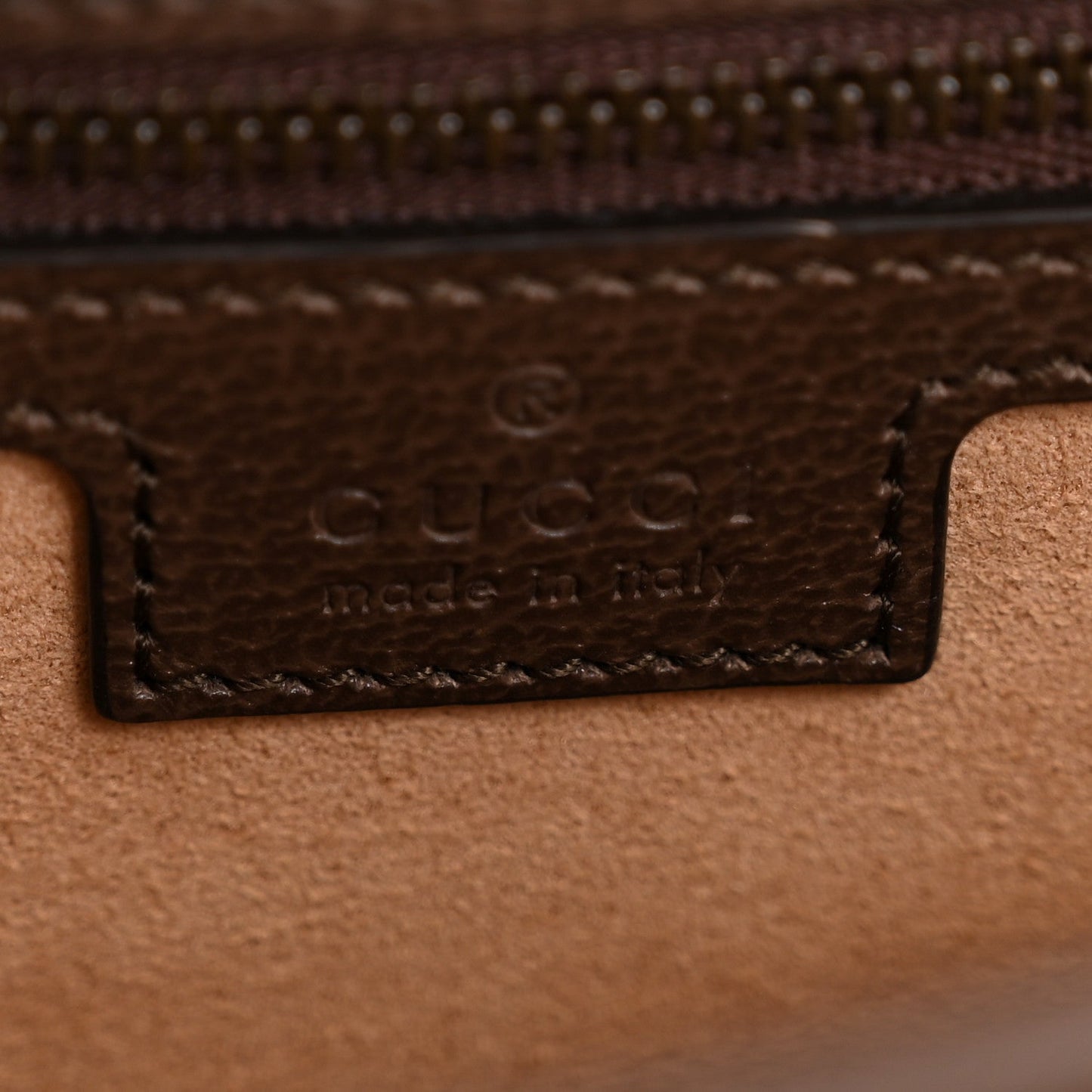 GG Supreme Monogram Textured Dollar Calfskin Web Small Ophidia Padlock Top Handle Bag Beige Ebony New Acero