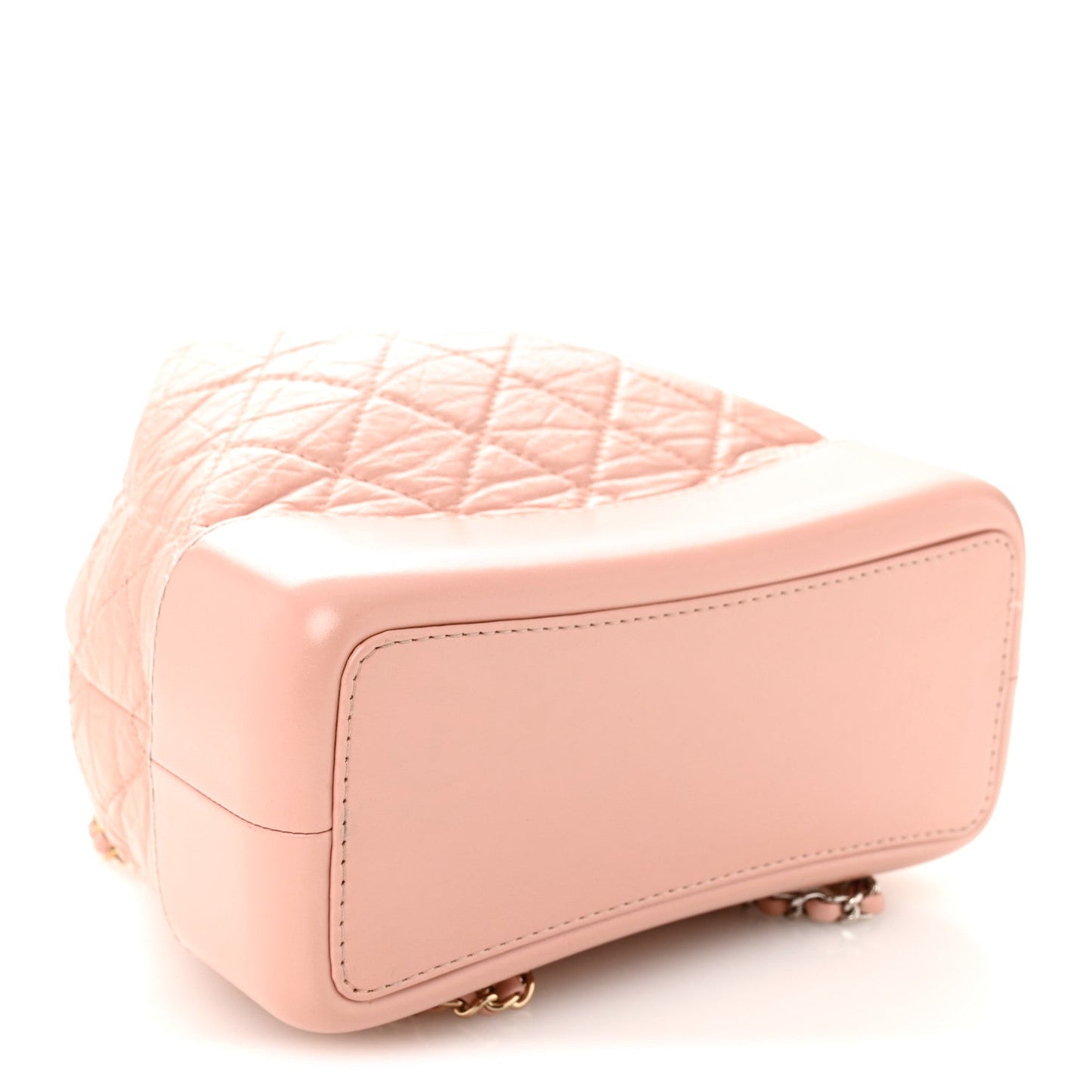 Aged Calfskin Quilted Small Gabrielle Backpack Pink