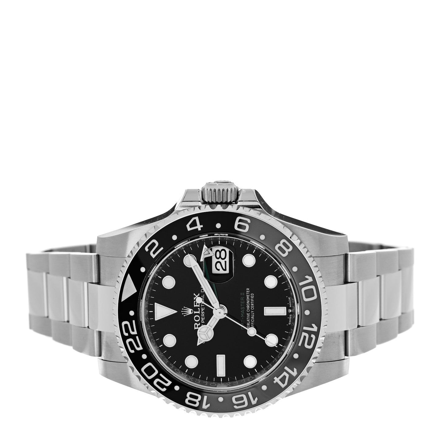 Stainless Steel 40mm Oyster Perpetual Date GMT Master II Bruce Wayne Watch Black 126710GRNR