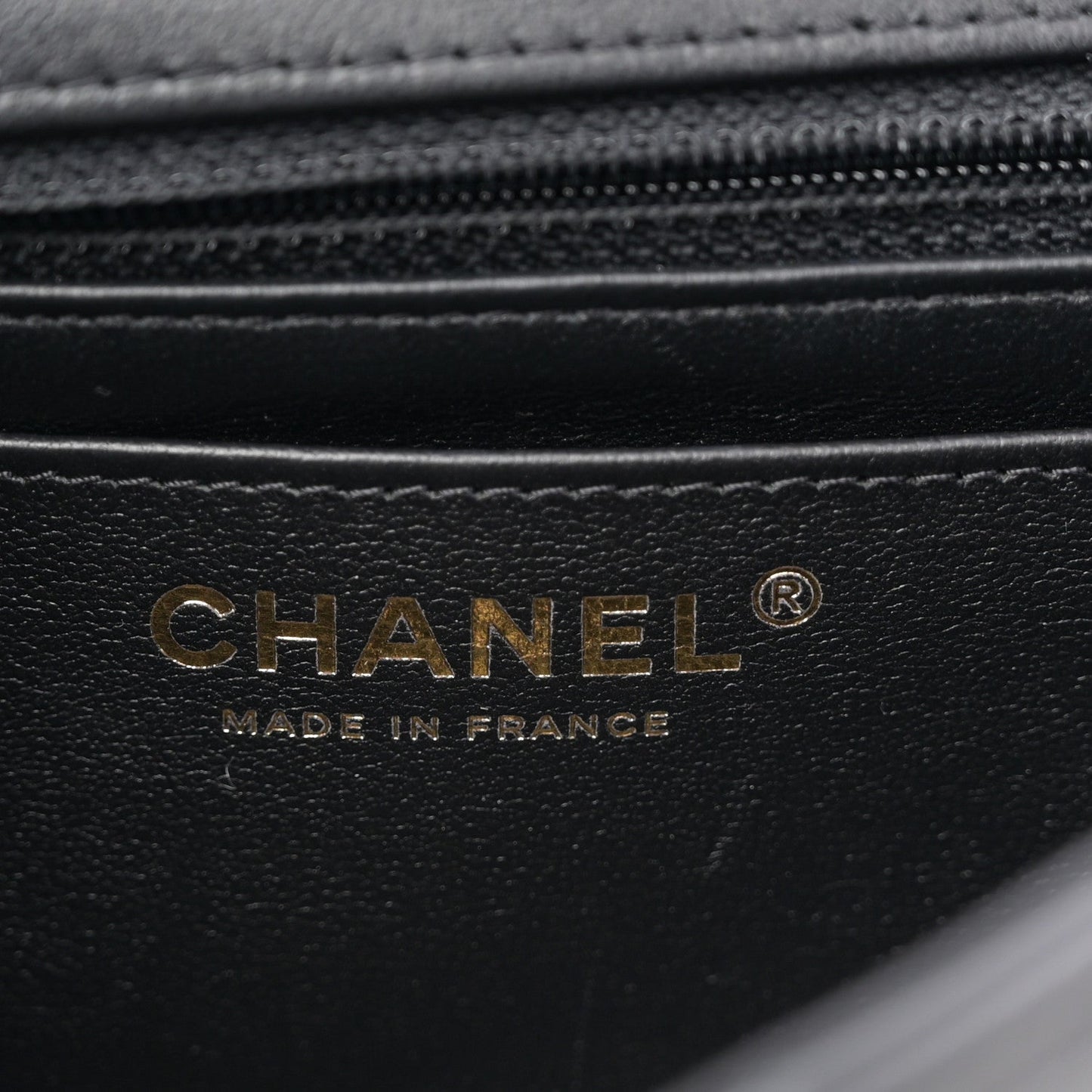 Lambskin Quilted Mini Rectangular Flap Black