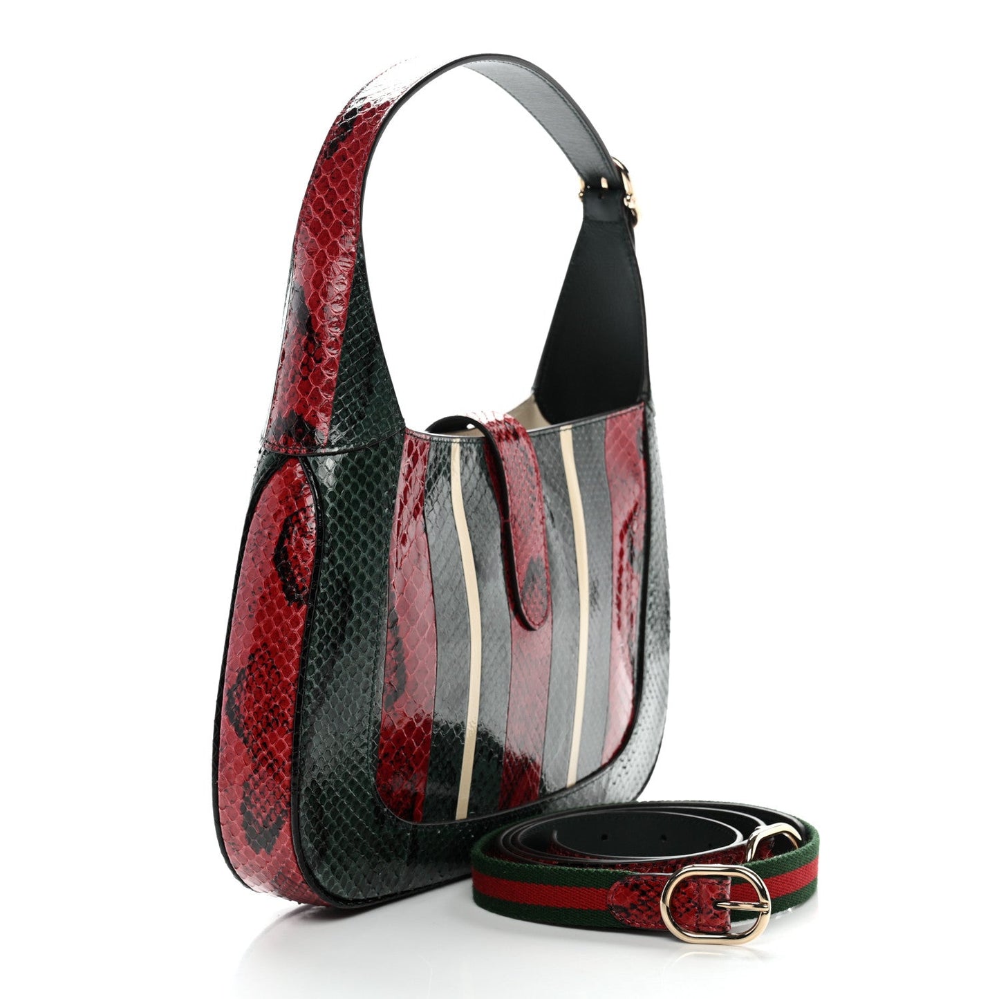 Snakeskin Web Small Jackie 1961 Hobo Green