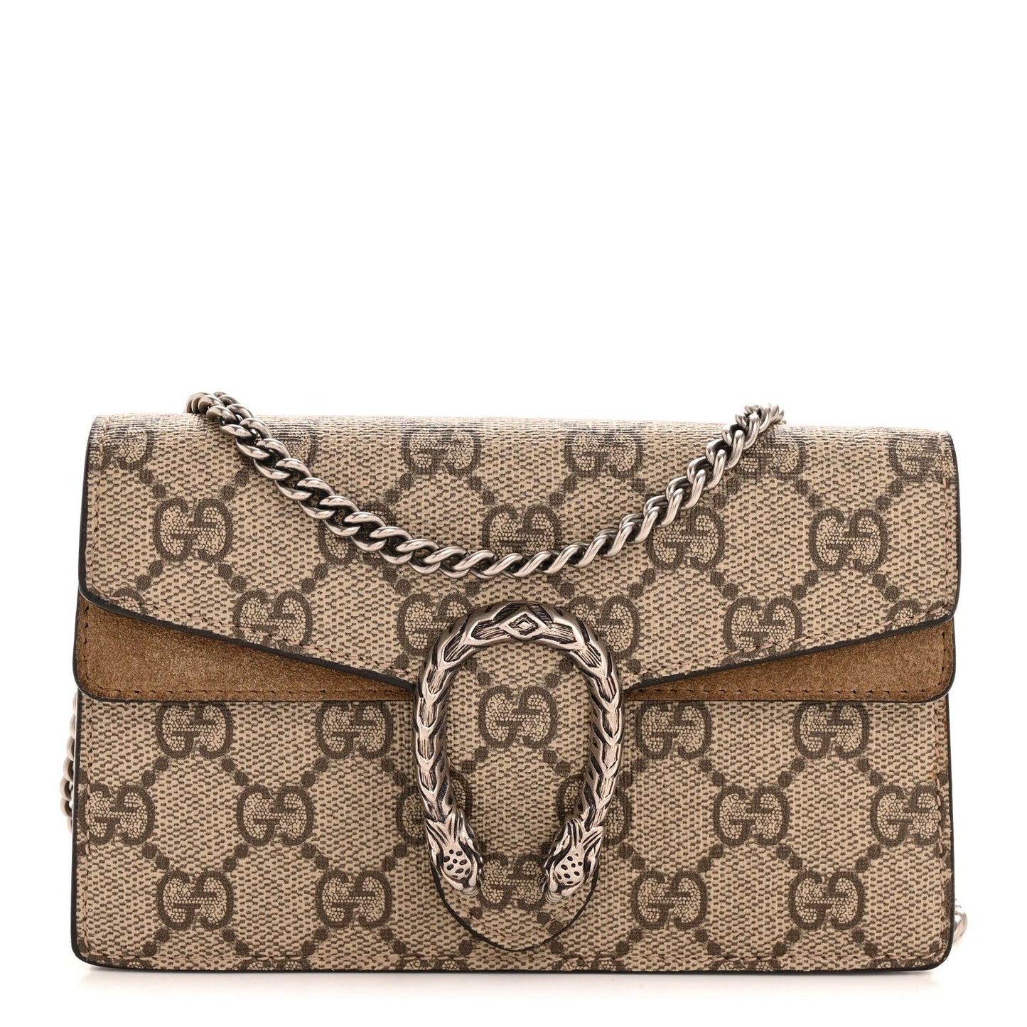 GG Supreme Monogram Super Mini Dionysus Shoulder Bag Taupe