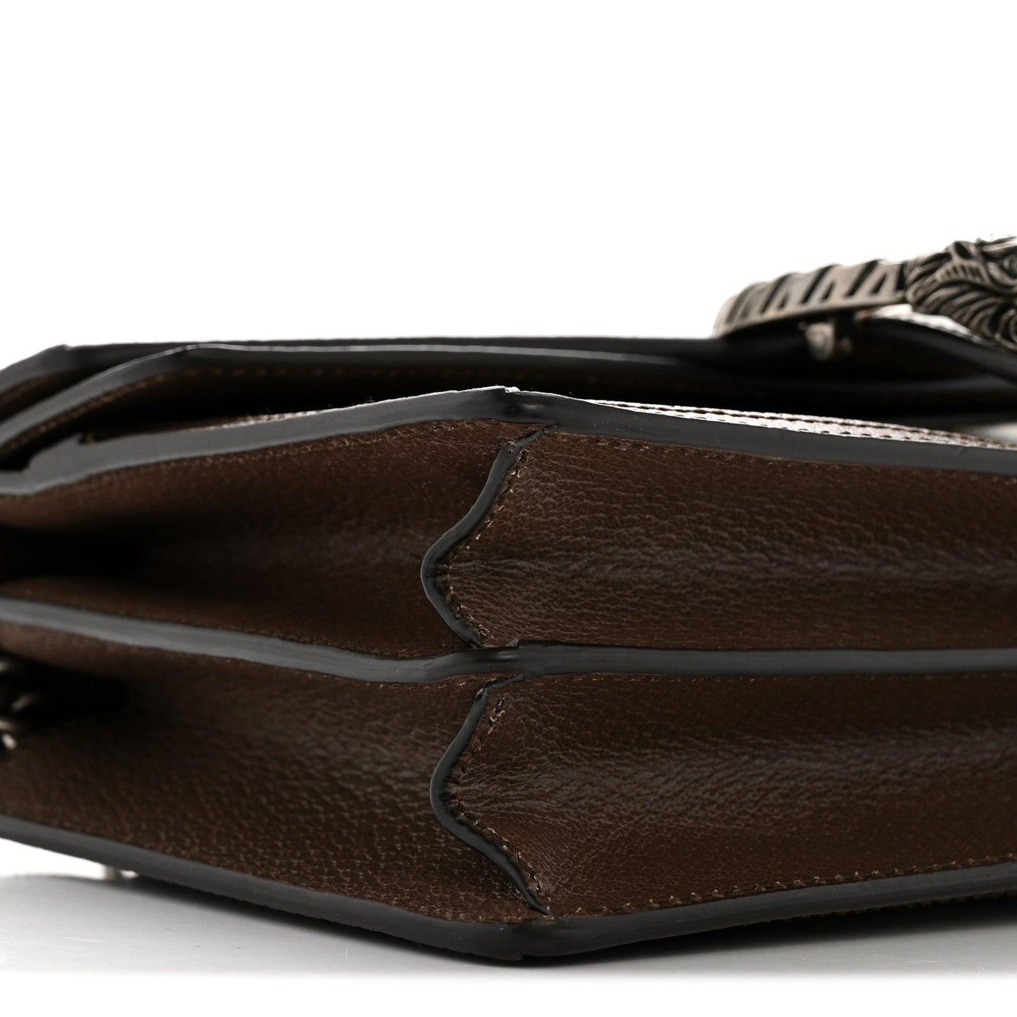 GG Supreme Monogram Textured Dollar Calfskin Top Handle Dionysus Shoulder Bag Beige Ebony New Acero