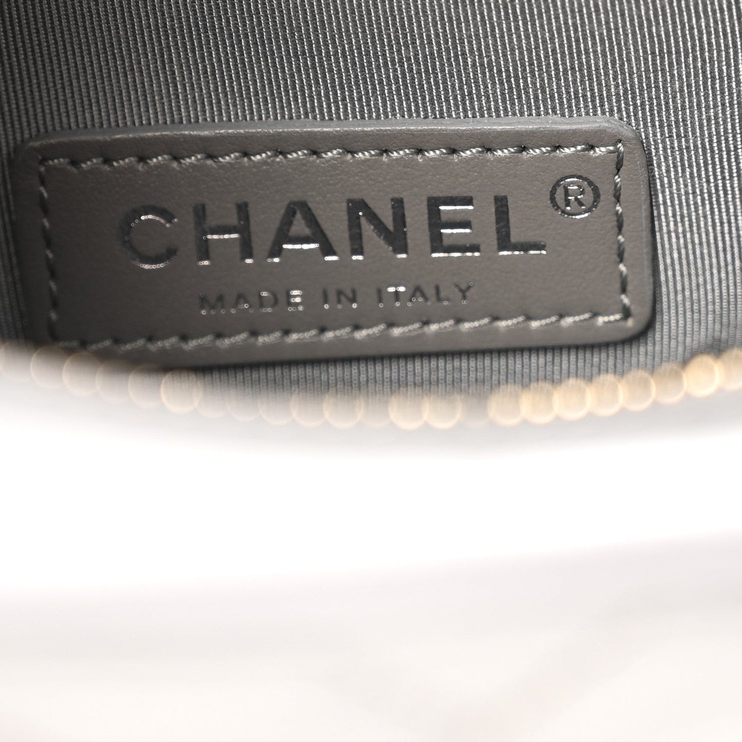 Aged Calfskin Chevron Quilted Small Gabrielle Hobo Grey
