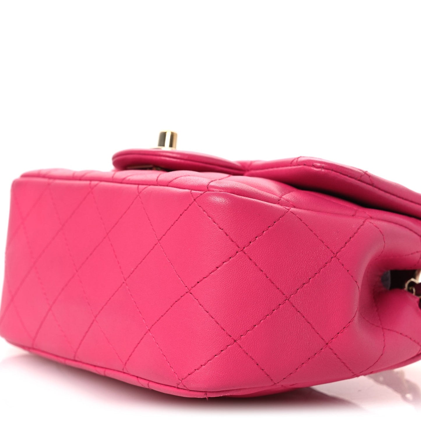 Lambskin Quilted Mini Square Flap Pink