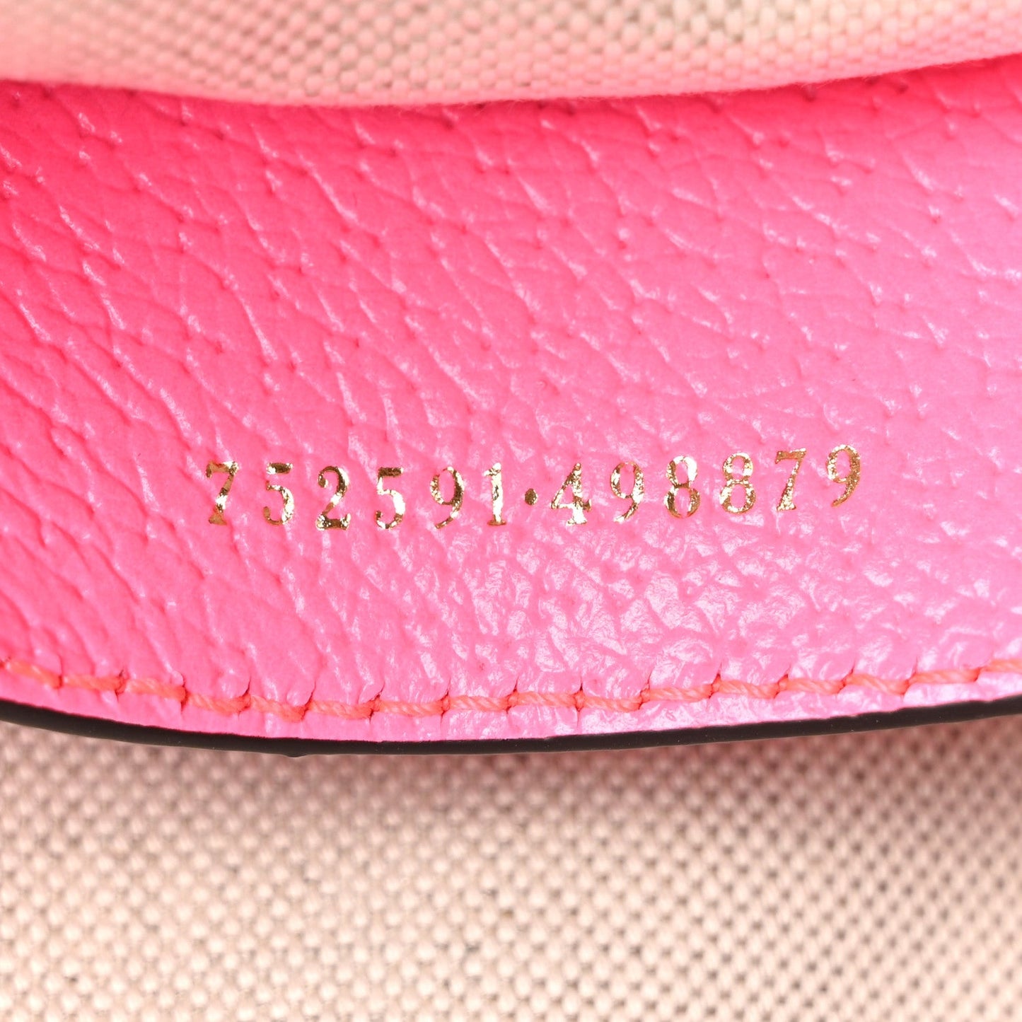 GG Supreme Monogram Textured Dollar Calfskin Web Ophidia Small Crossbody Bag Beige Ebony Fuchsia