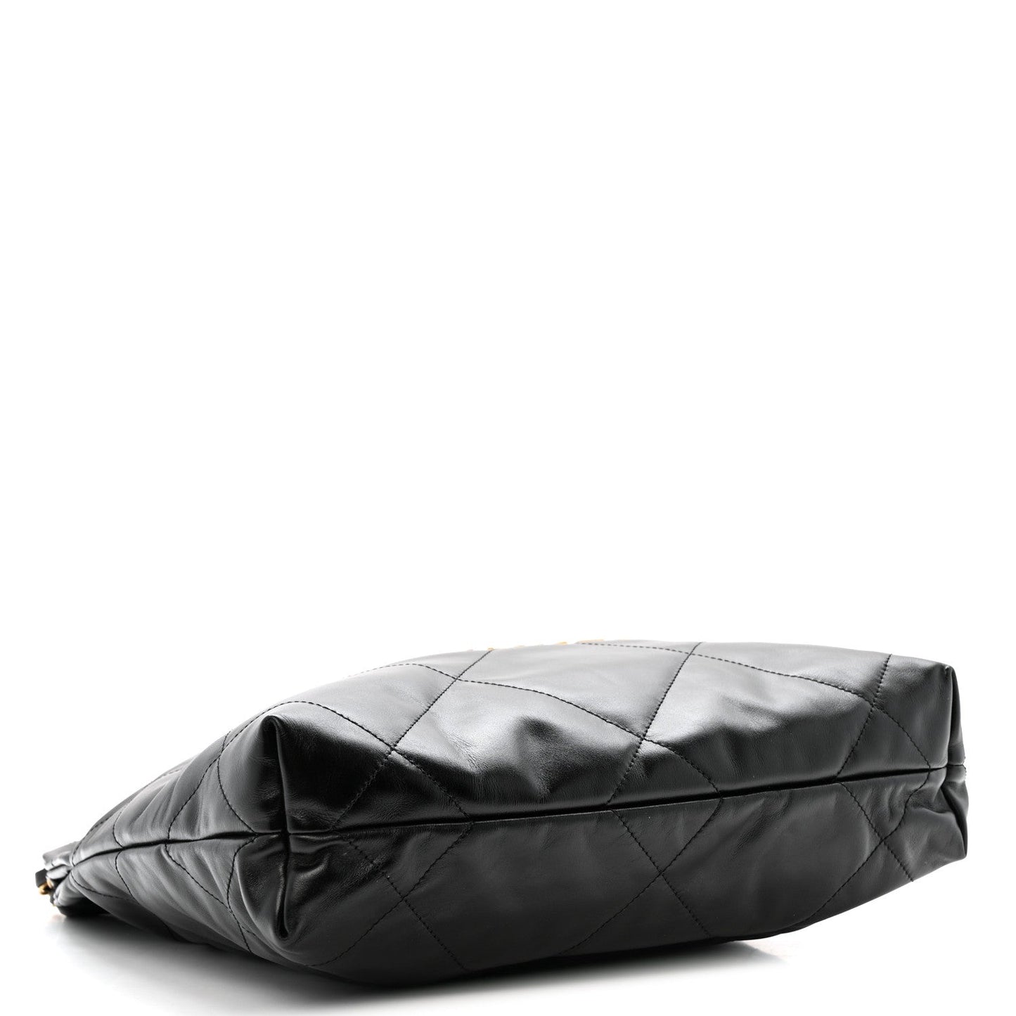 Shiny Calfskin Quilted Small Chanel 22 Black