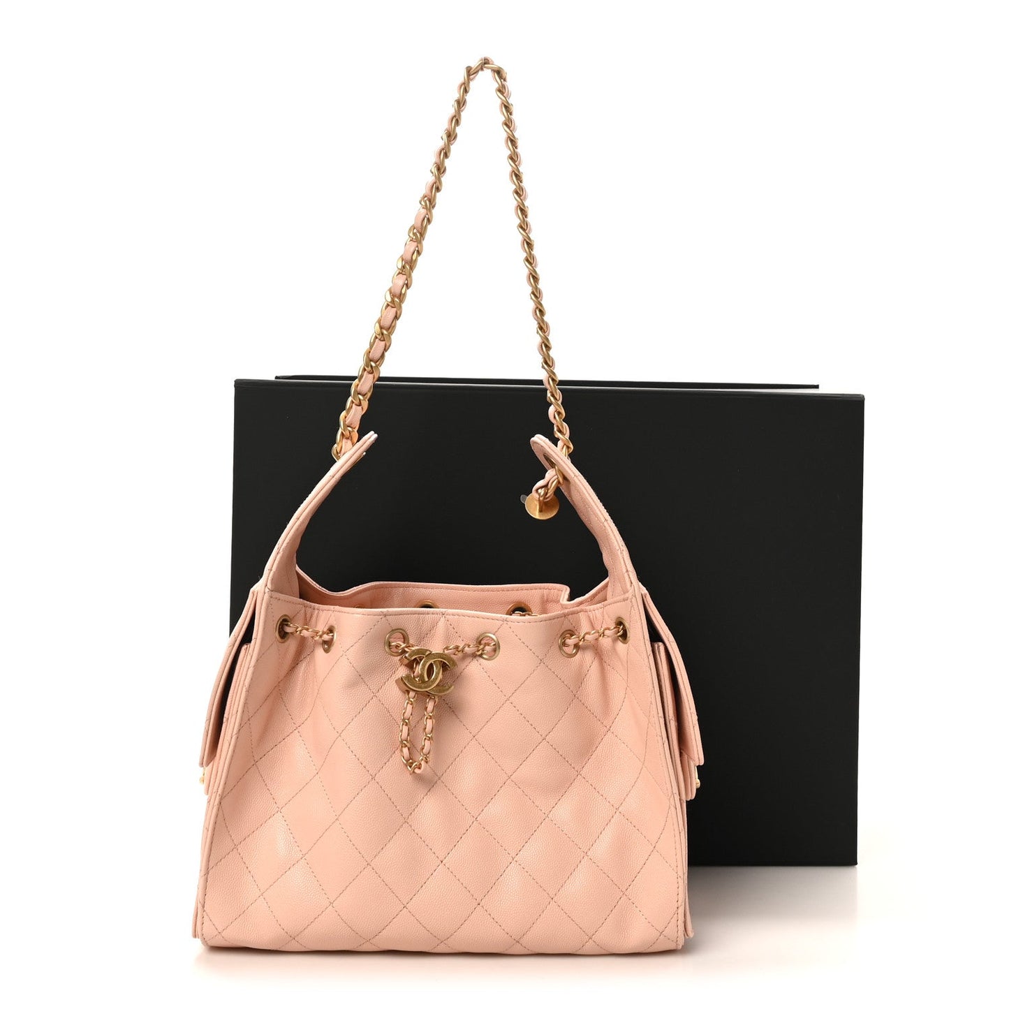 Caviar Quilted Small Chanel 25 Handbag Light Pink