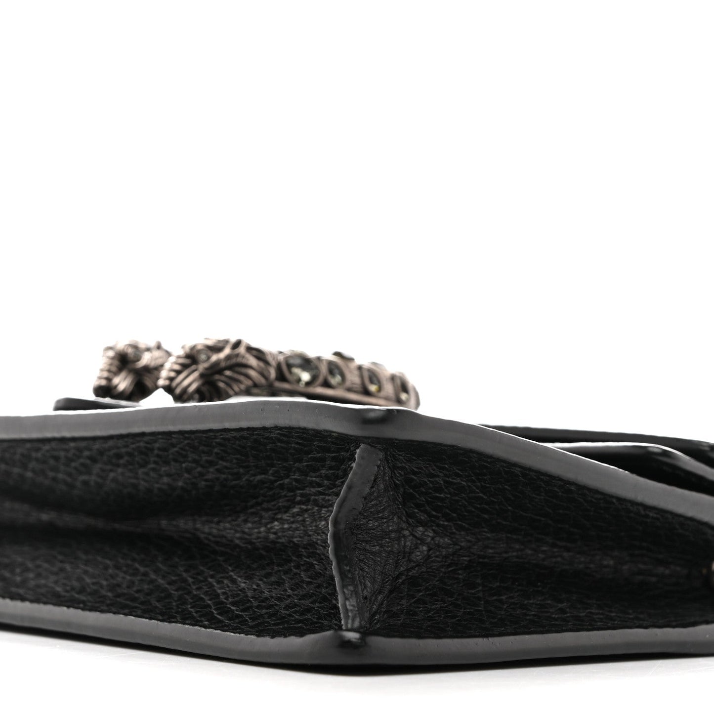 Dollar Calfskin Crystal Super Mini Dionysus Shoulder Bag Black