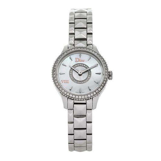 Stainless Steel Diamond Bezel 25mm Dior VIII Montaigne Quartz Watch