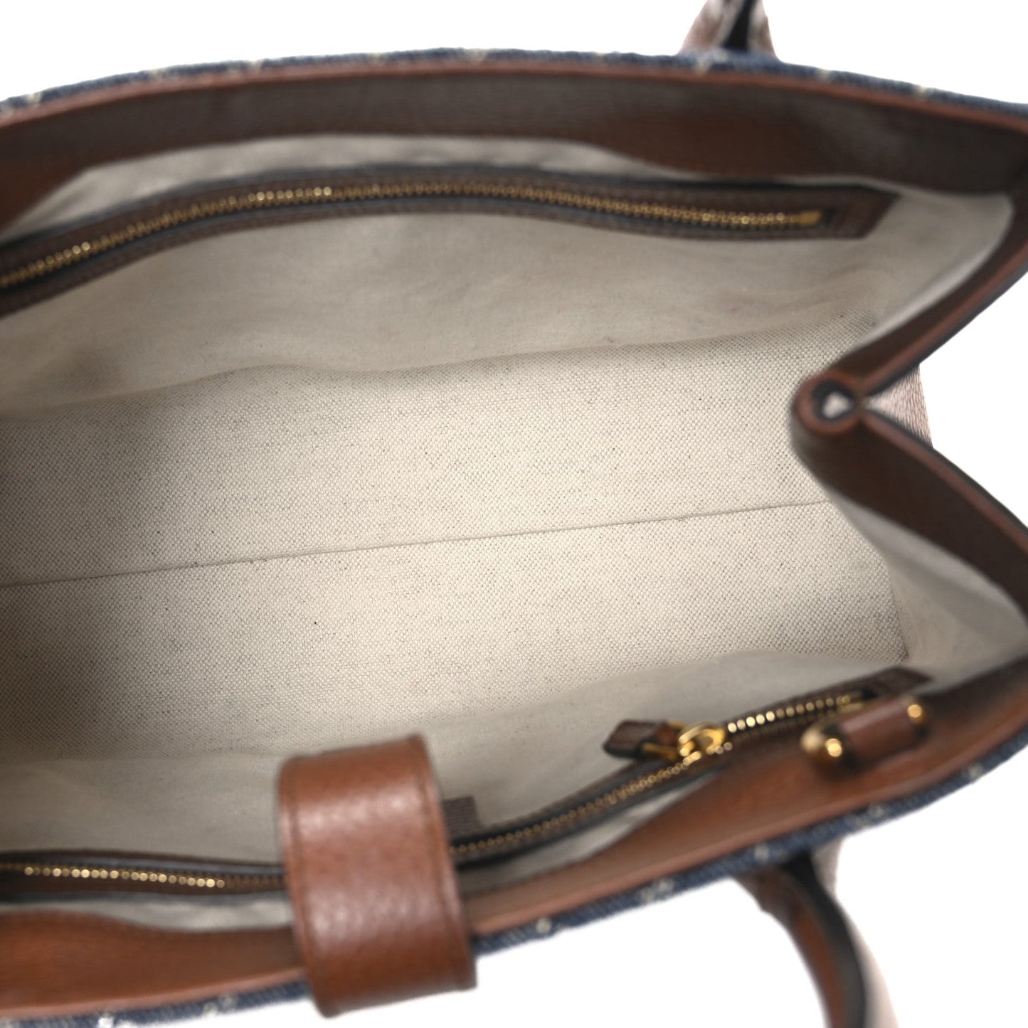 New Denim GG Monogram Dollar Calfskin Medium Jackie 1961 Tote Blue Tea Cuir Epilog