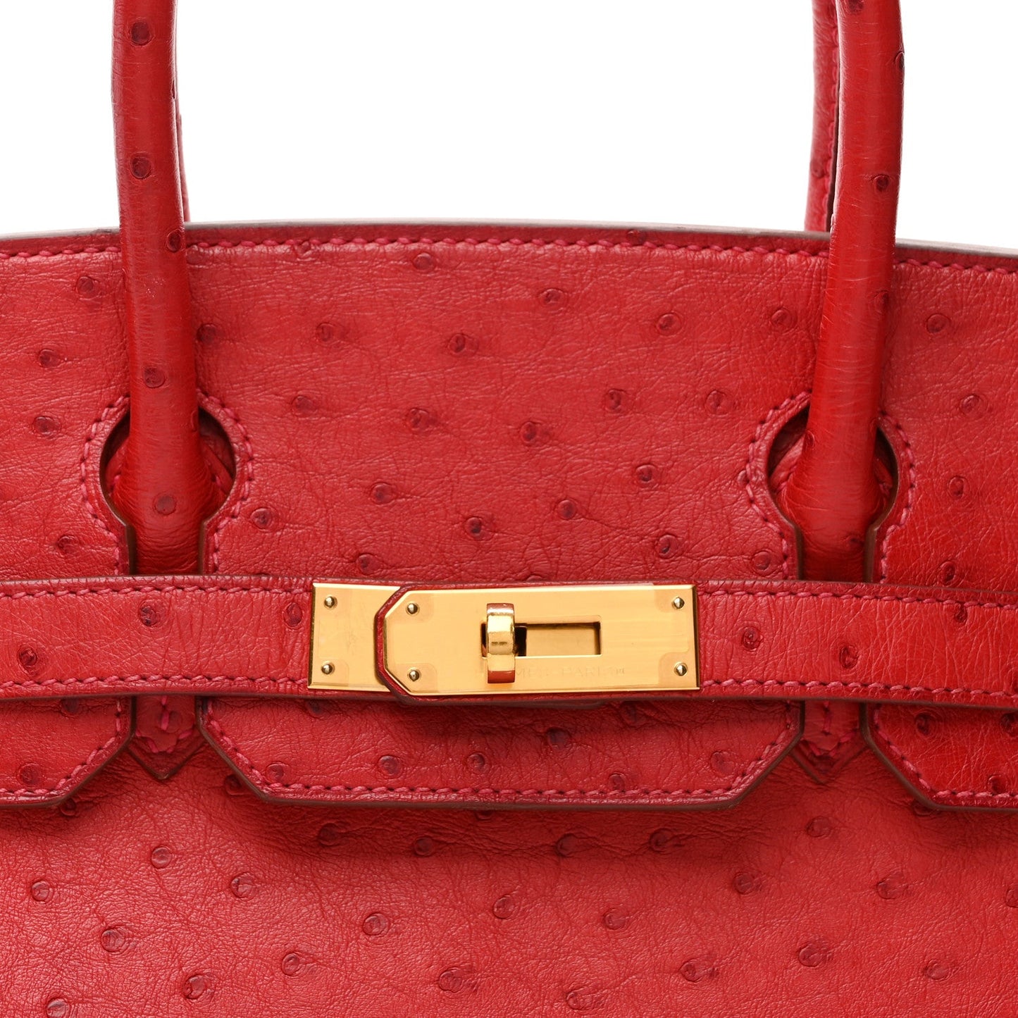 Ostrich Birkin 30 Rouge Vif