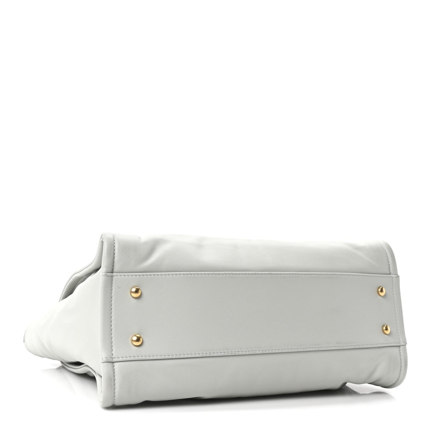 Calfskin Small Deauville Tote Light Grey